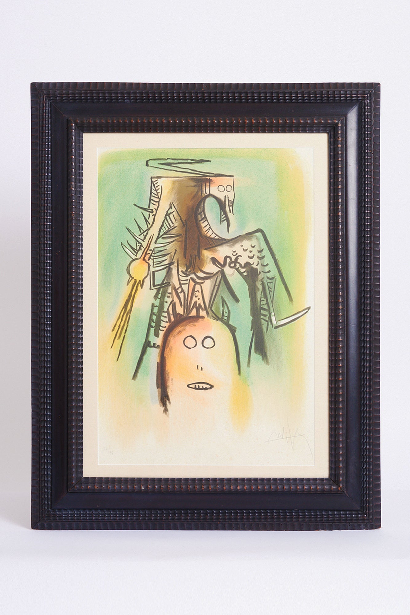 8988- Lithograph by Wilfredo Lam (1902-1982)