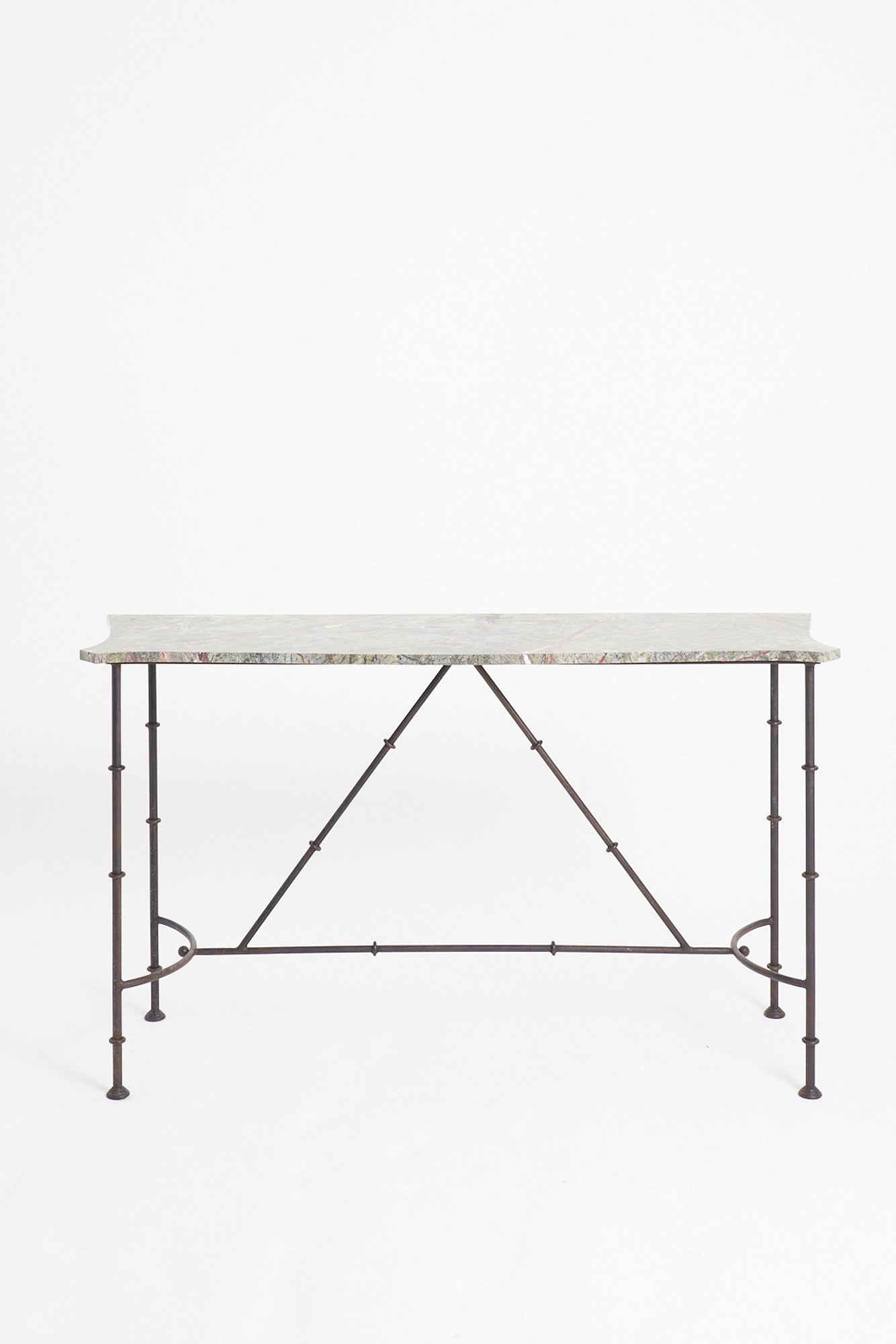 8994- Large Marble Top Console Table