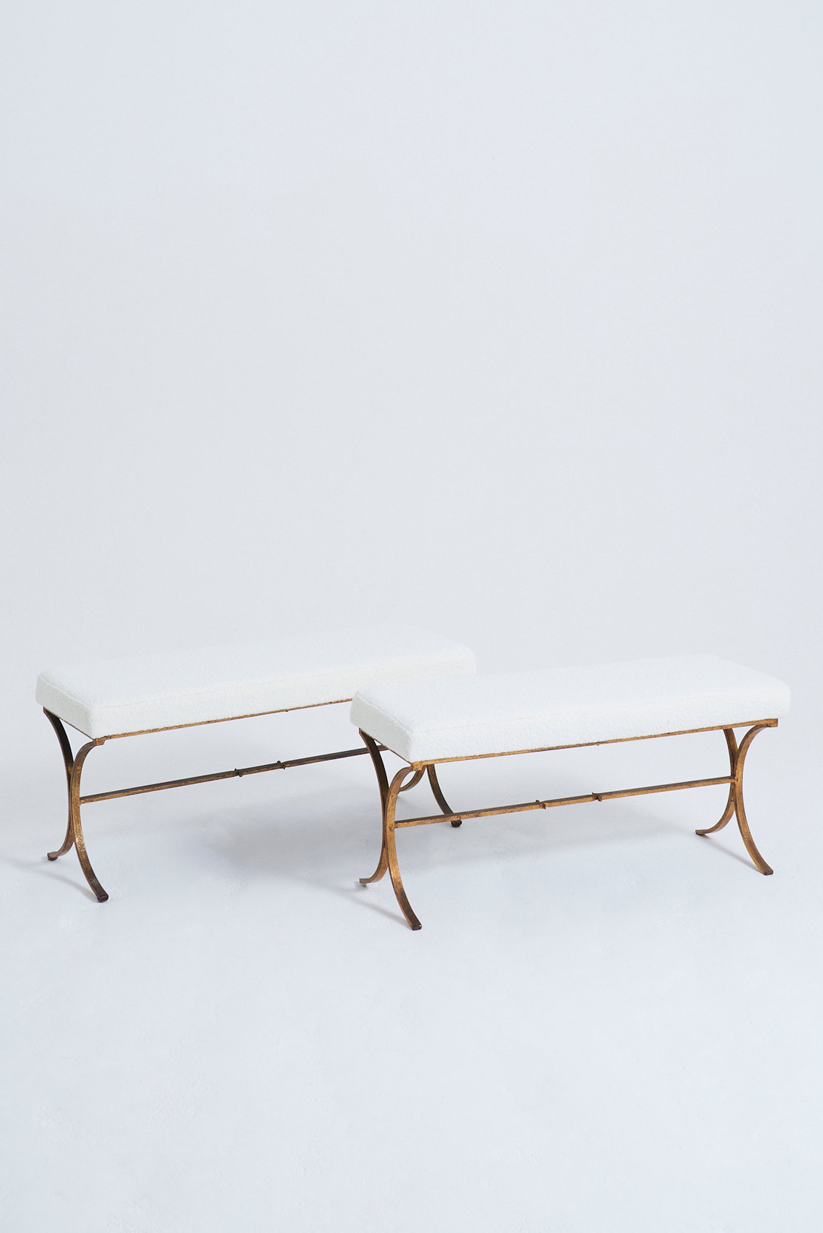 8999- Gilt Iron Long Stool