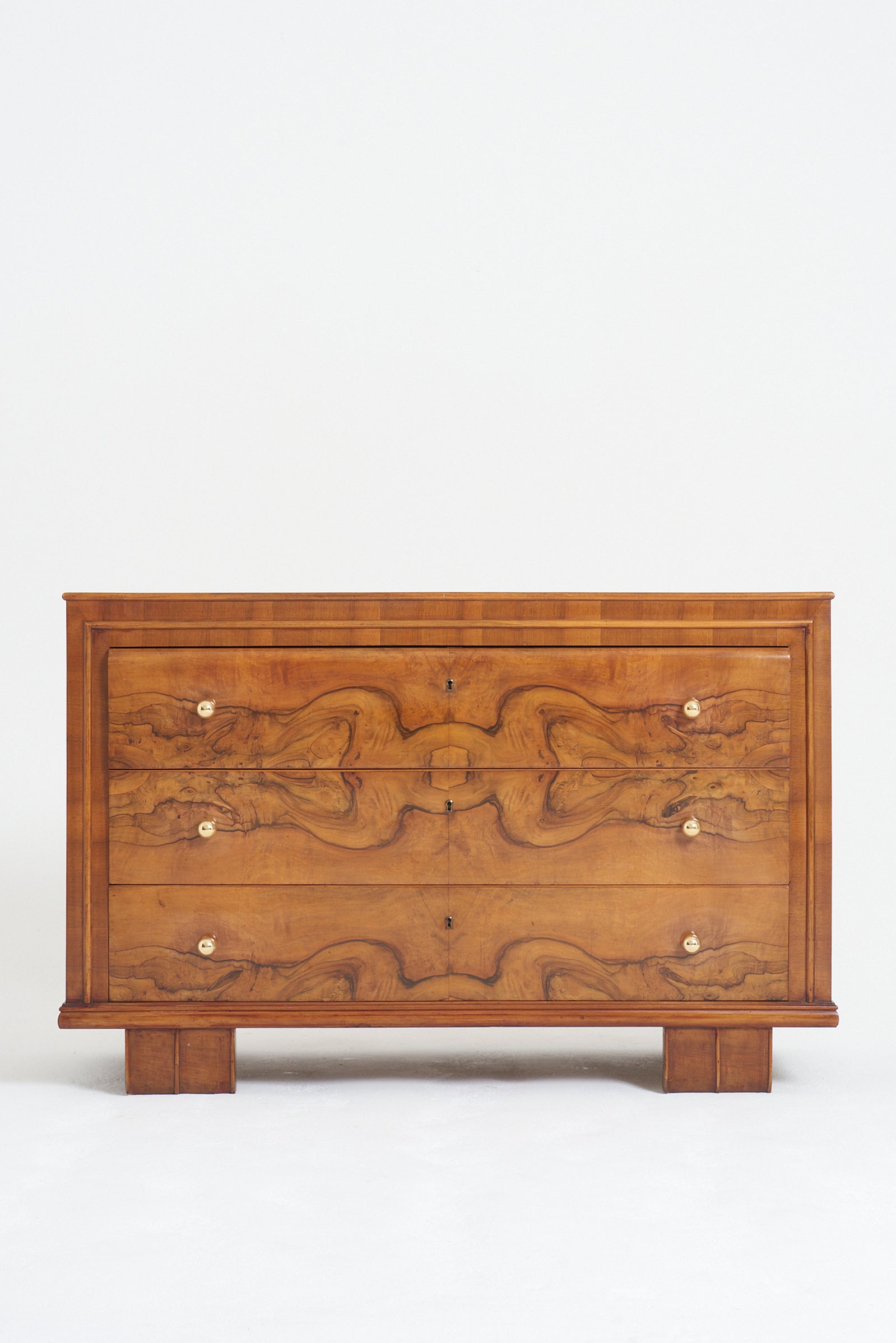 9023- Art Deco Walnut Chest of Drawers