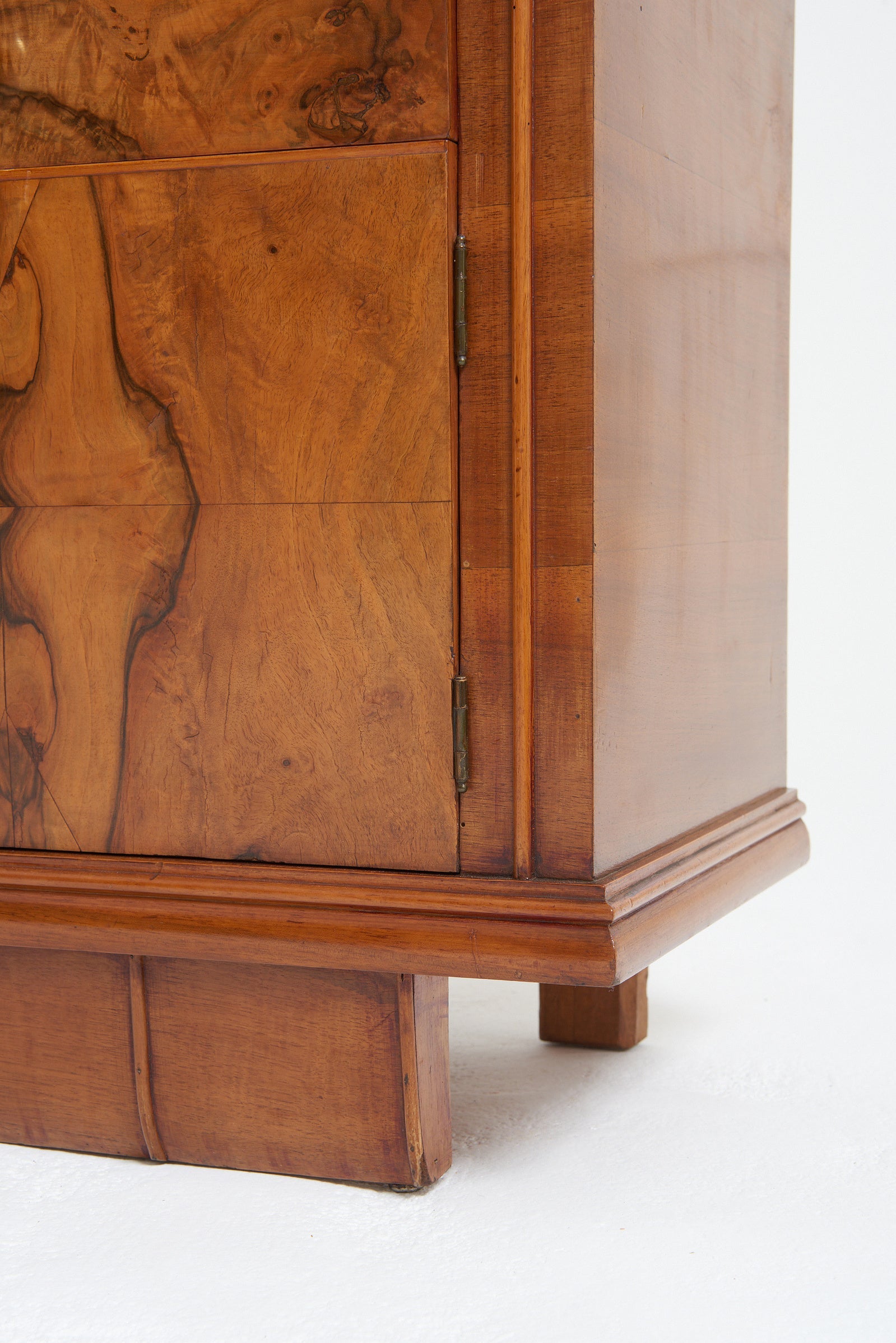 Pair of Art Deco Walnut Bedside Cabinets