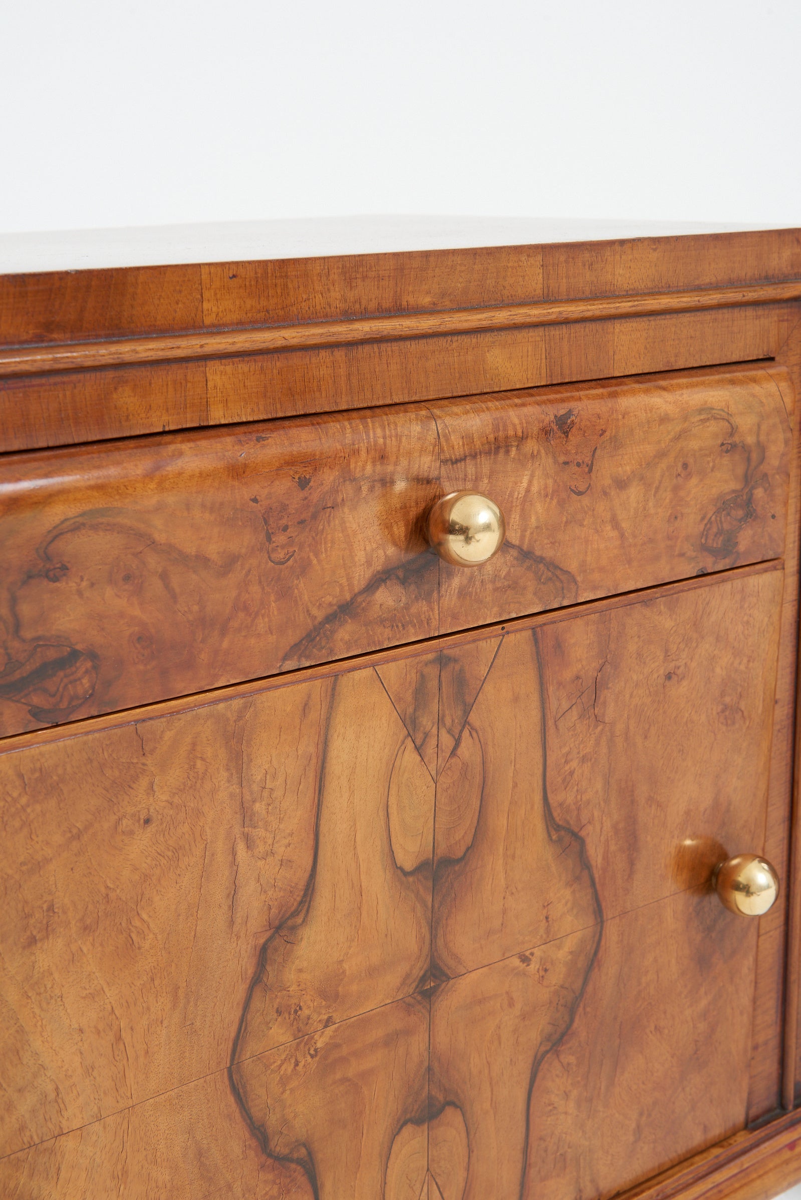 Pair of Art Deco Walnut Bedside Cabinets