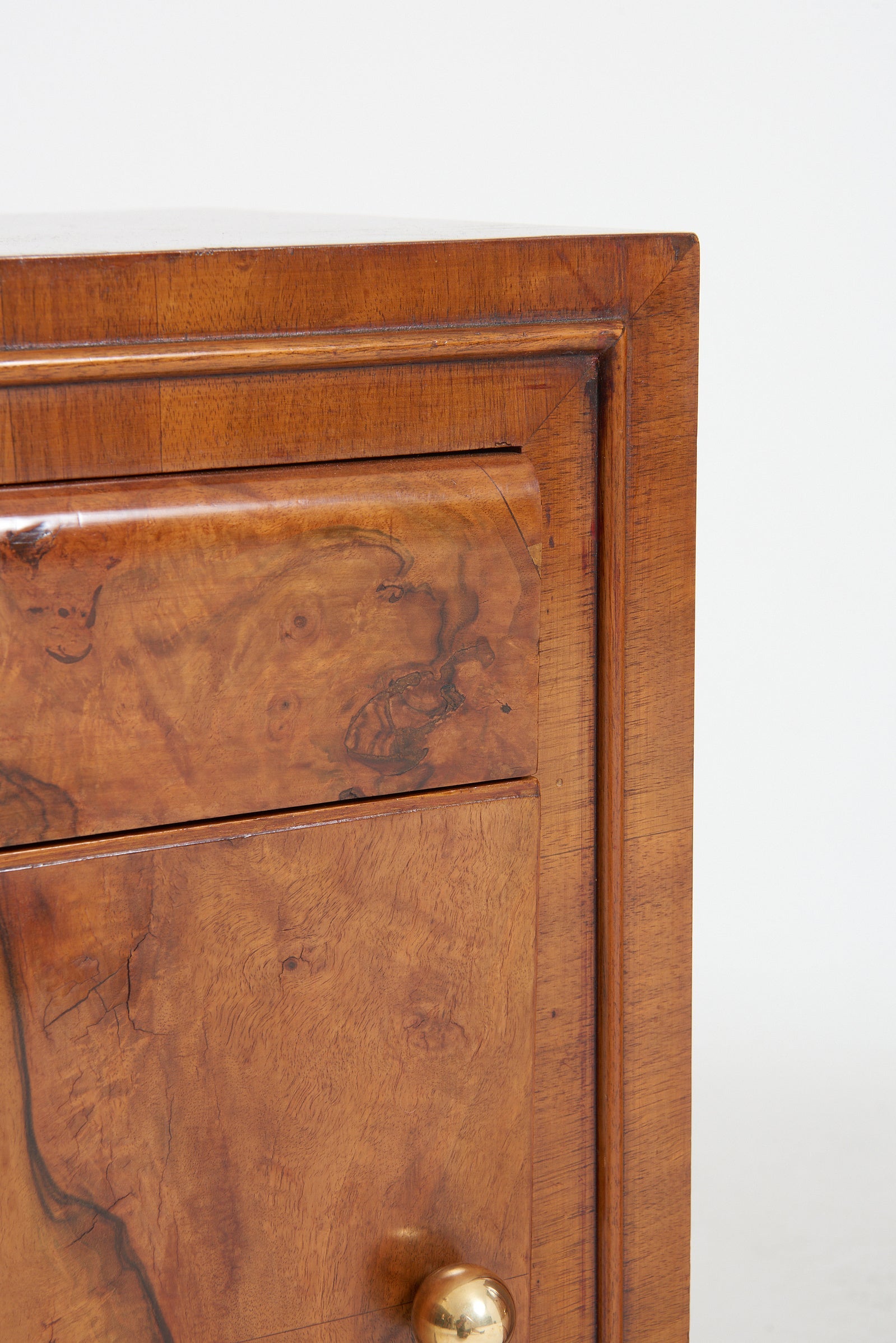 Pair of Art Deco Walnut Bedside Cabinets