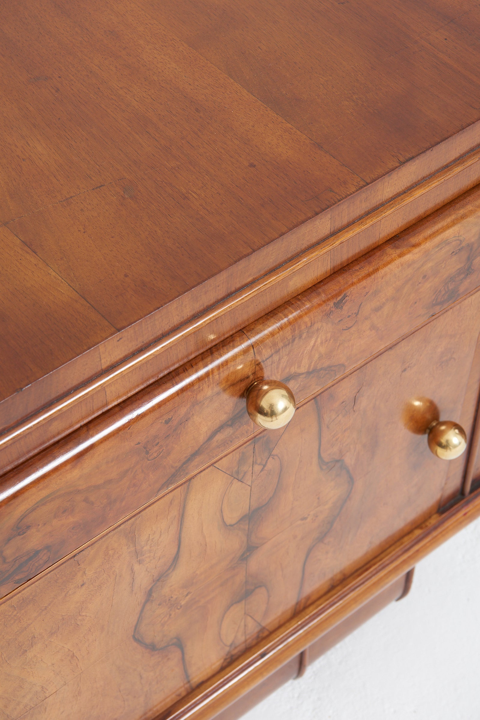 Pair of Art Deco Walnut Bedside Cabinets
