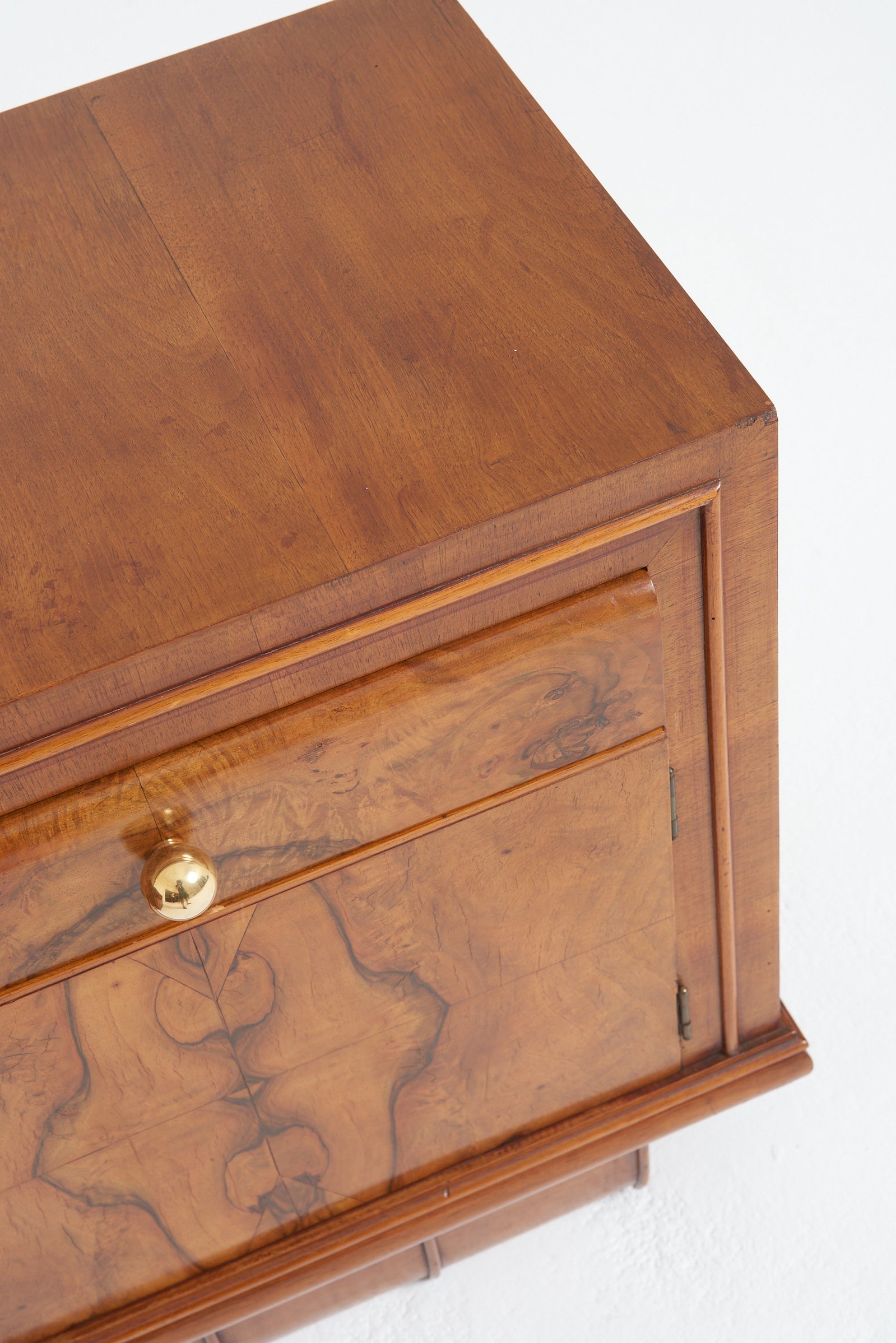 Pair of Art Deco Walnut Bedside Cabinets