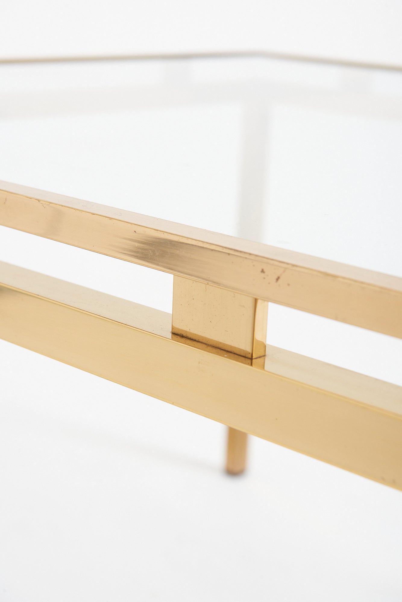 Mid-Century Brass Coffee Table