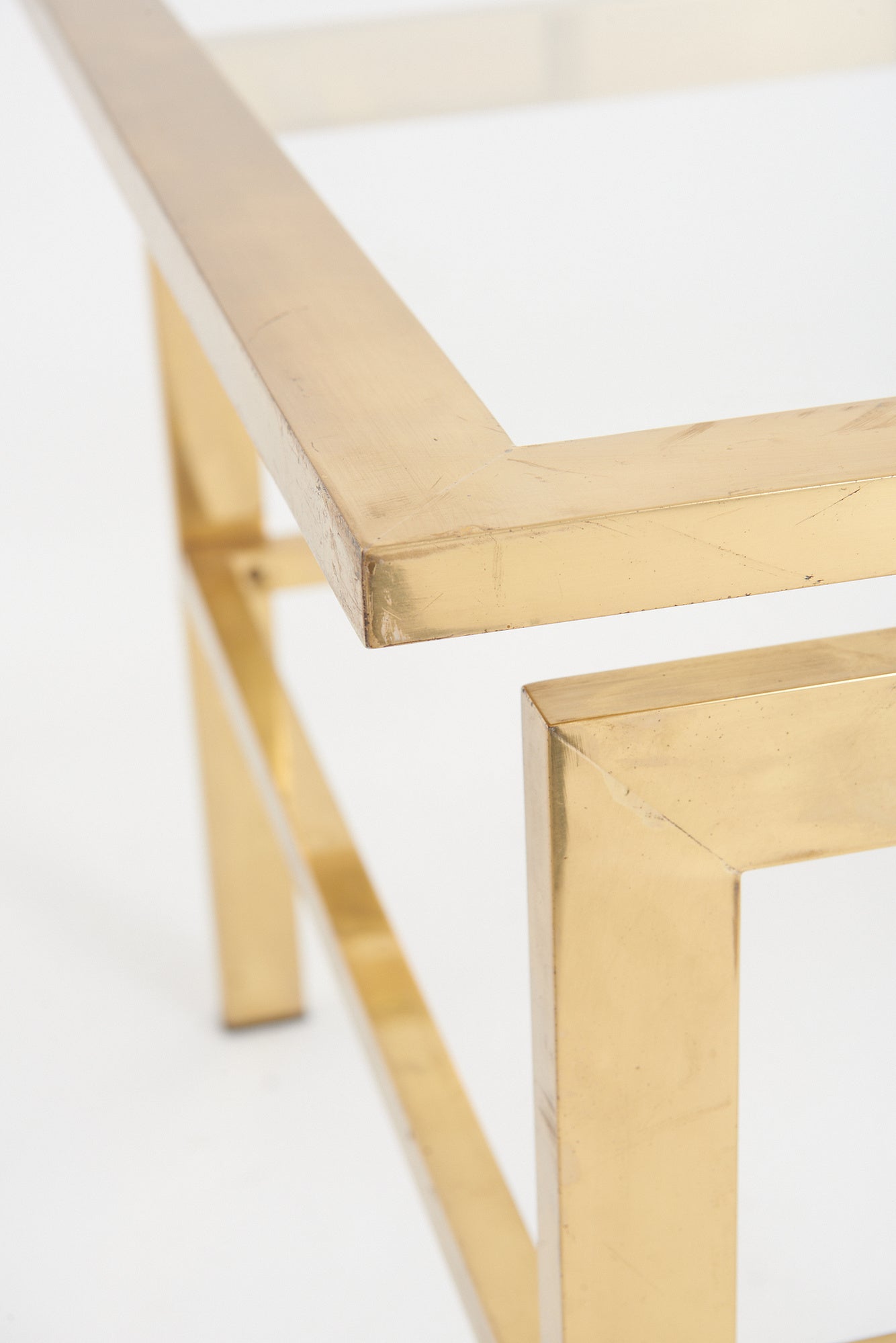 Mid-Century Brass Coffee Table