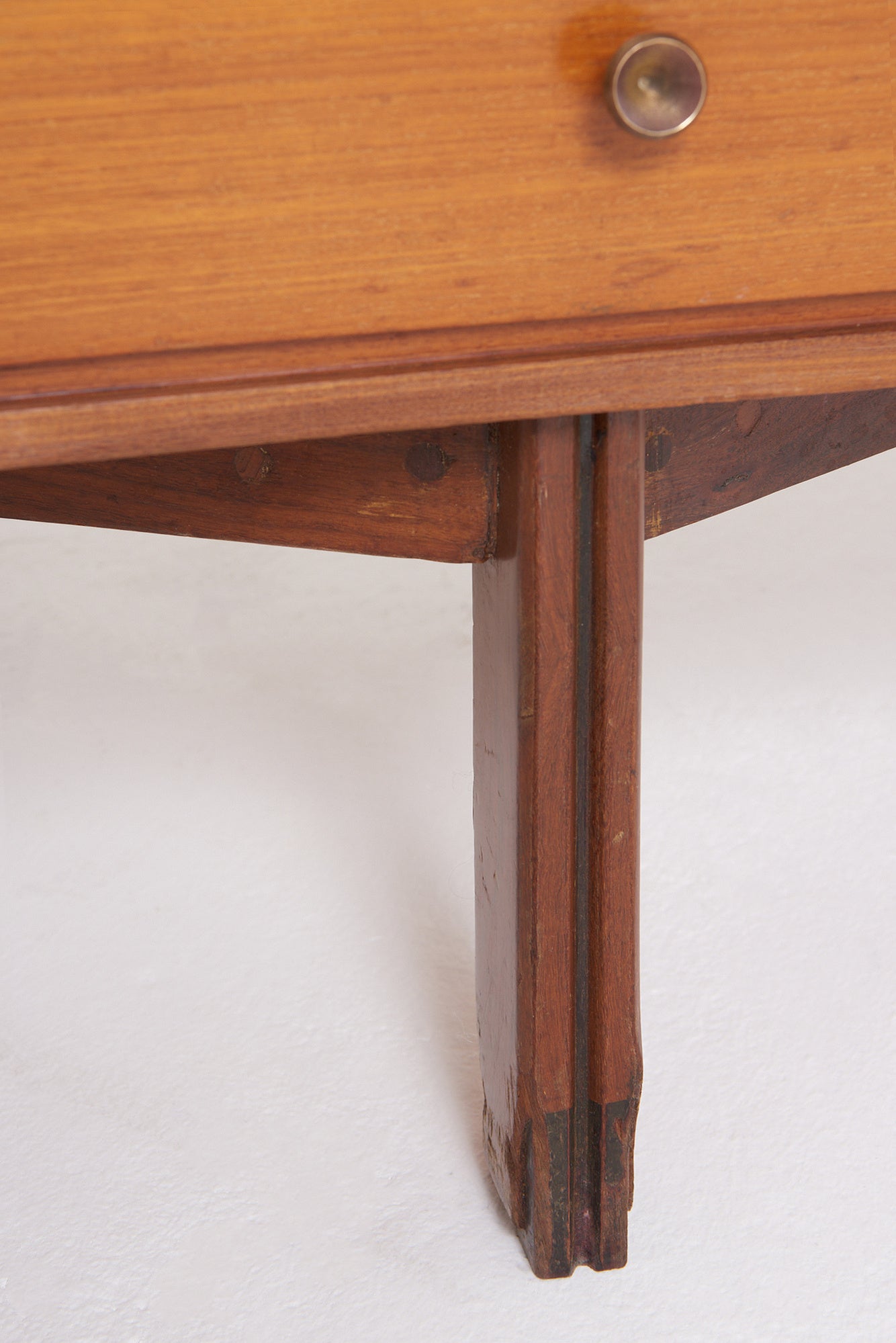 Mid-Century Mahogany and Rattan Sideboard