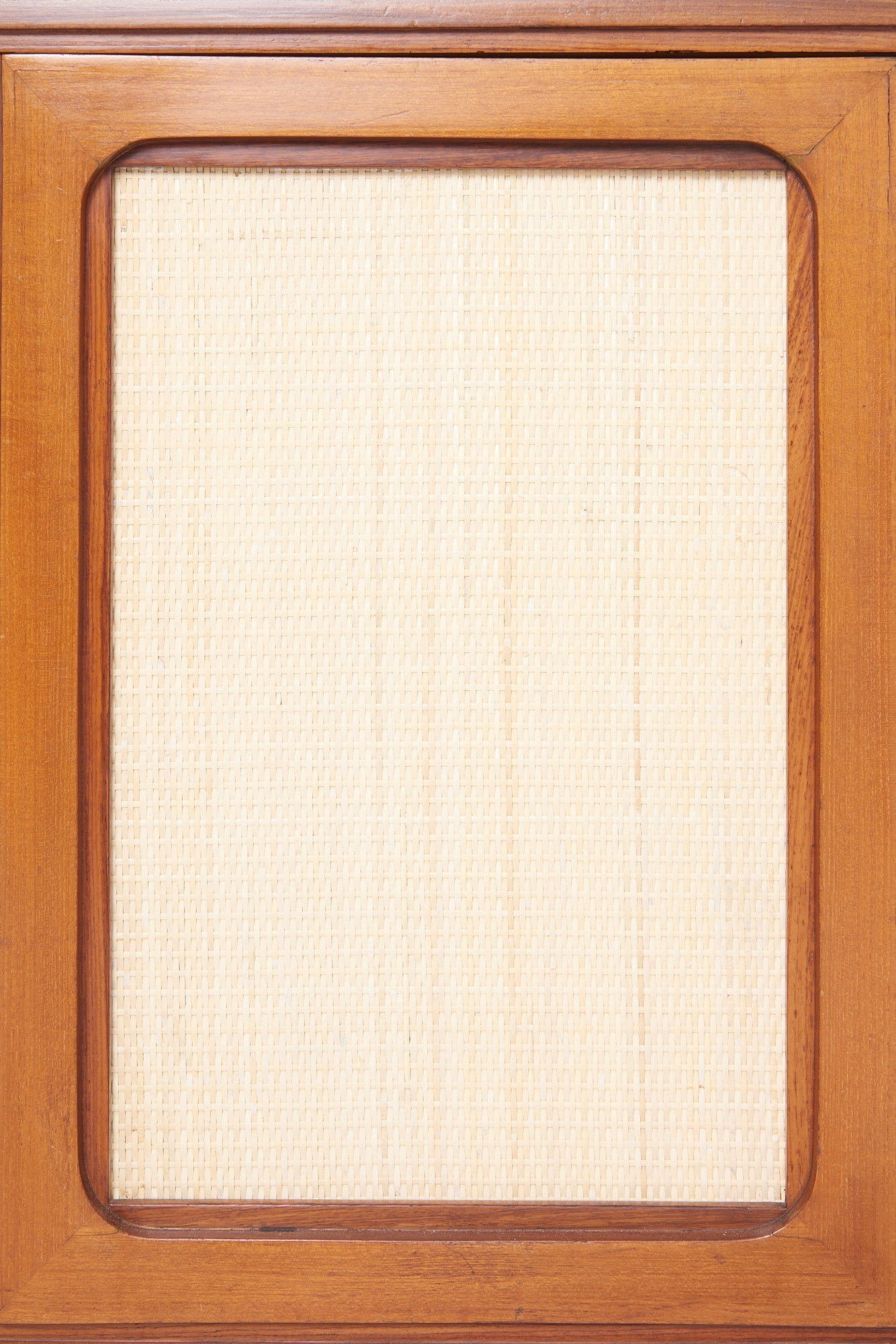 Mid-Century Mahogany and Rattan Sideboard