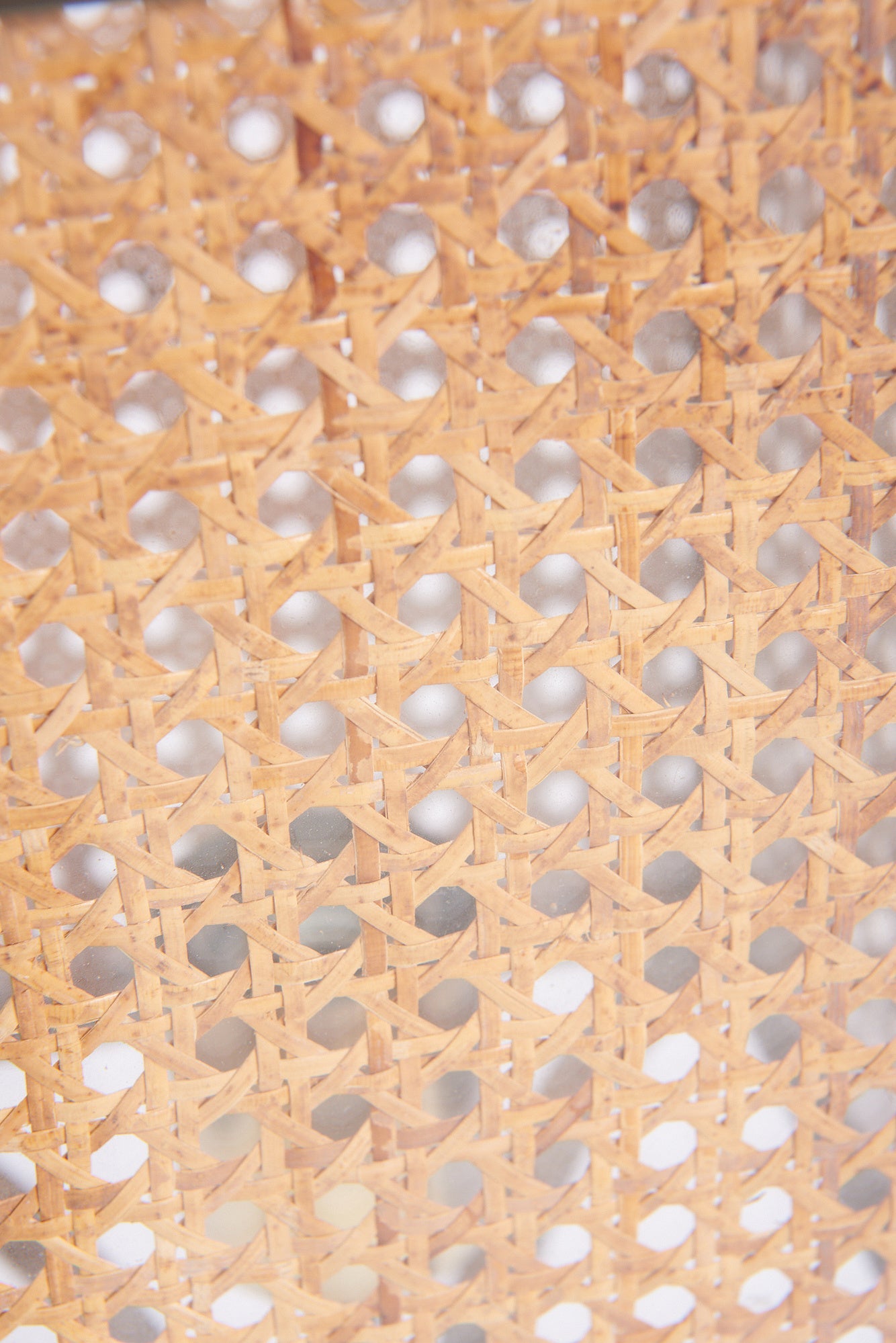Mid-Century Brass and Rattan Table Lamp