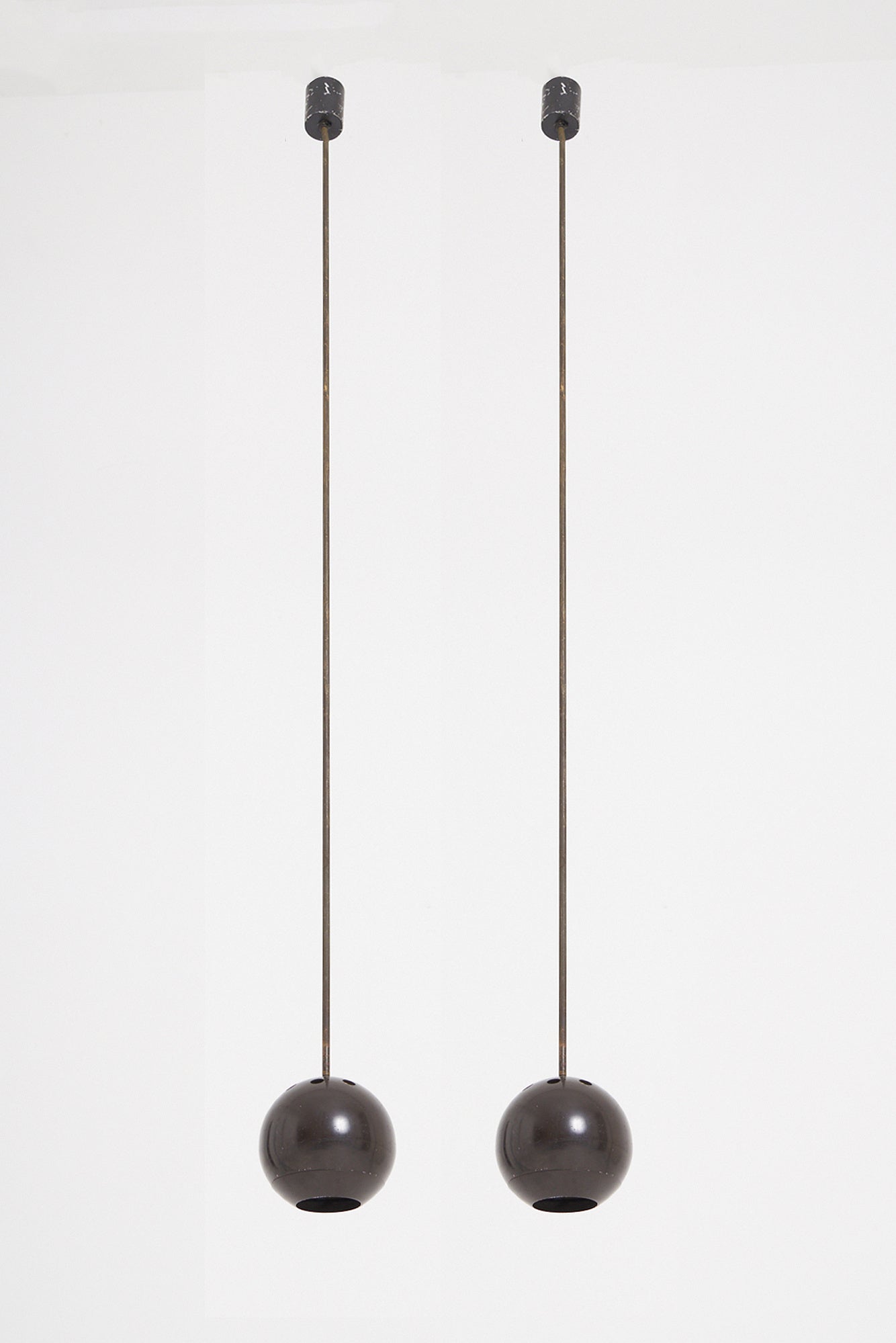 Set of Four Tall Ceiling Lights
