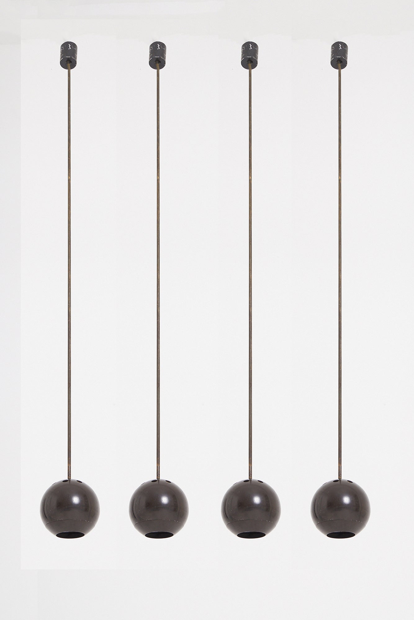 9057- Set of Four Tall Ceiling Lights