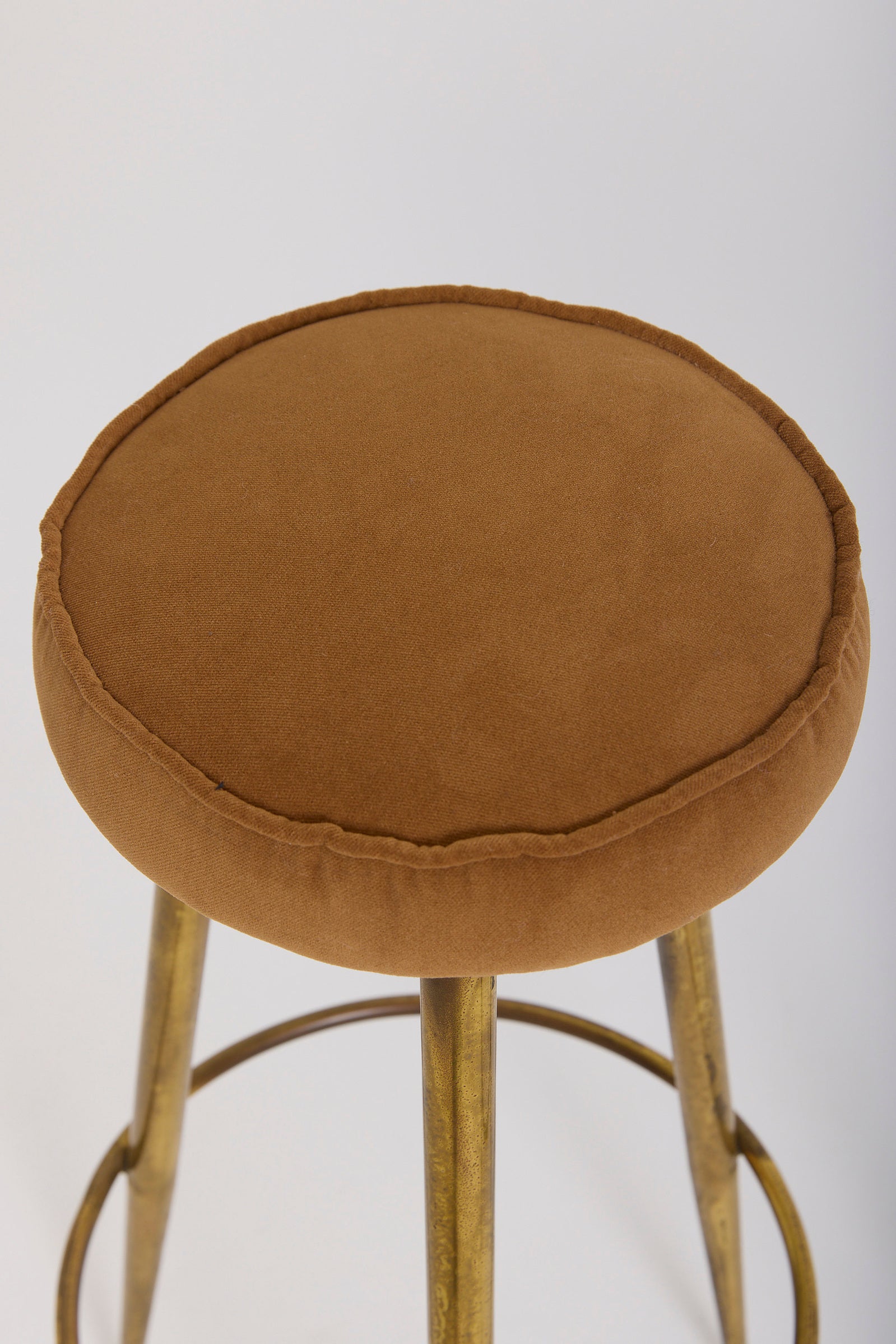 Pair of Brass Bar Stools
