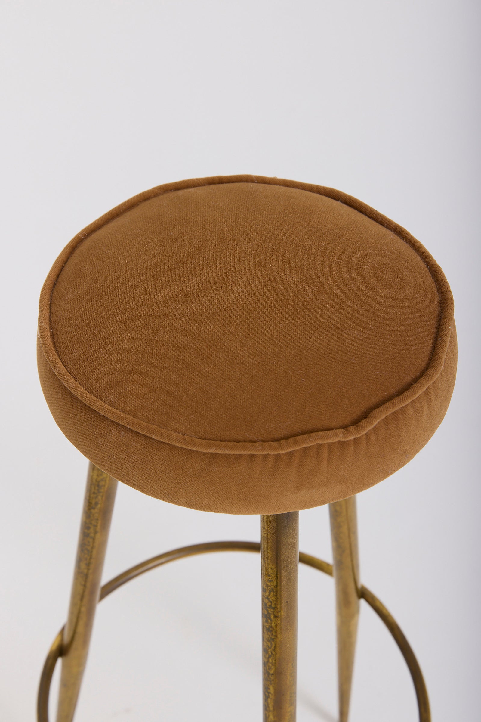 Pair of Brass Bar Stools