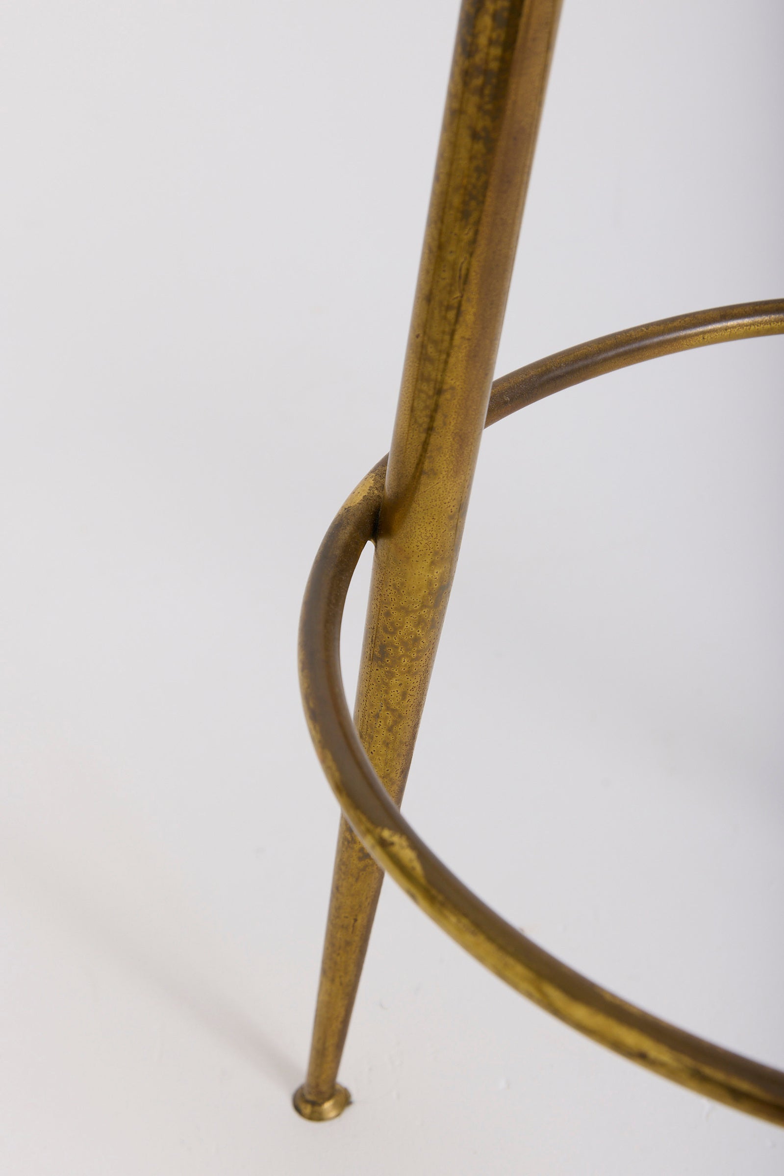Pair of Brass Bar Stools