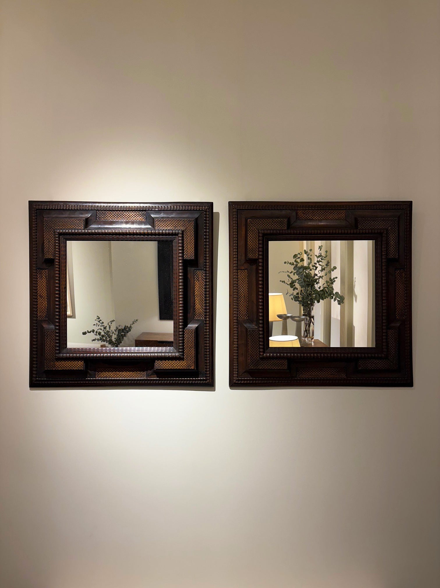 Pair of Flemish Style Mirrors