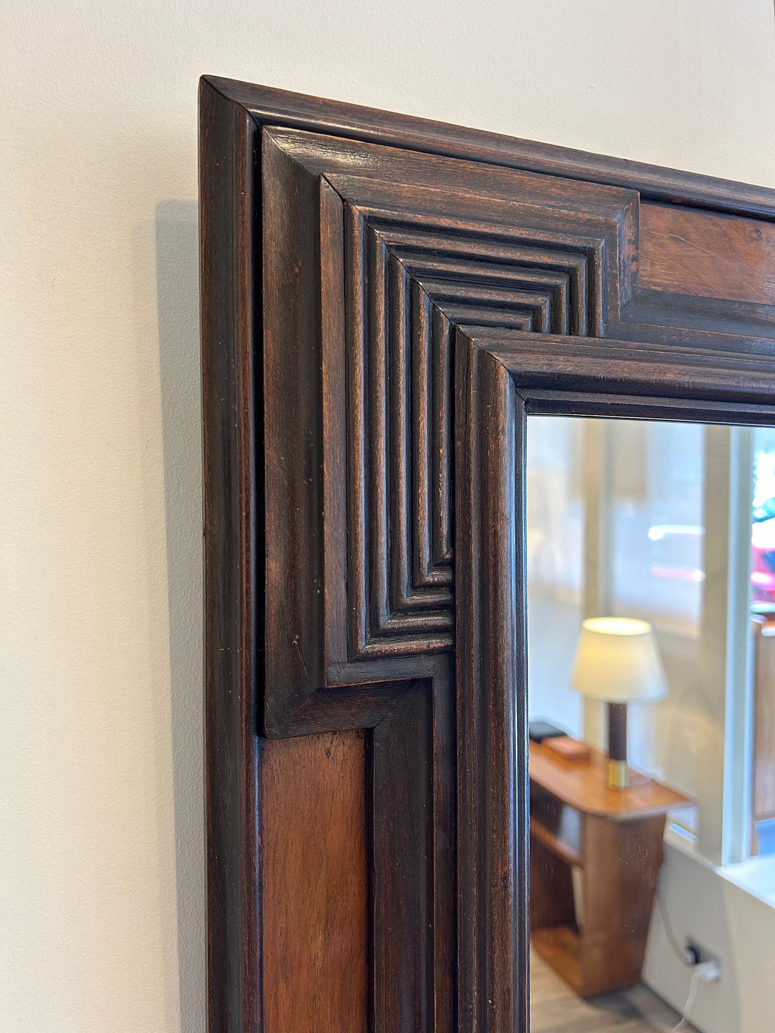 Pair of Italian Walnut Mirrors