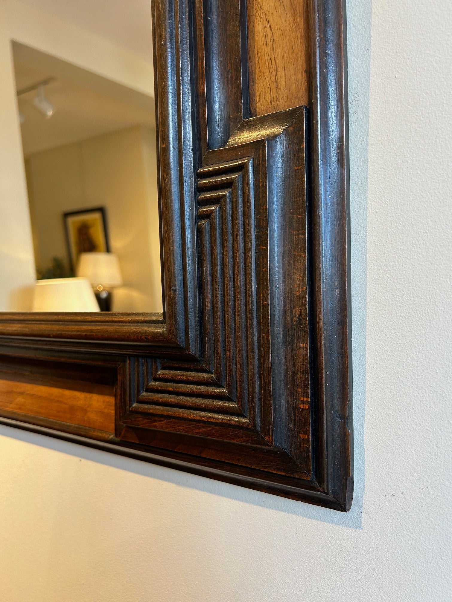 Pair of Italian Walnut Mirrors