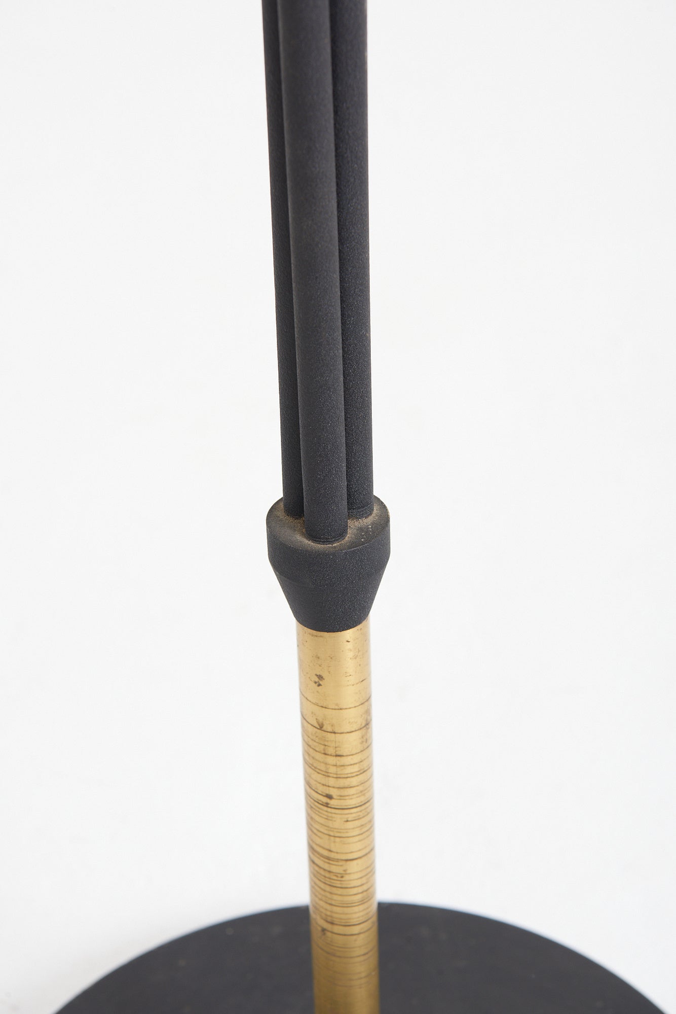 Mid-Century Black Enamelled Iron Floor Lamp