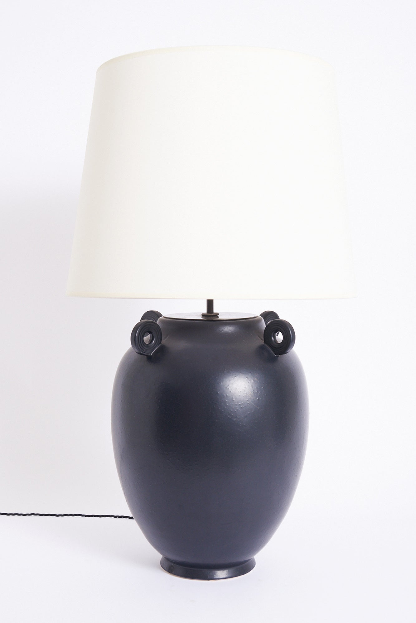 Large Black Ceramic Table Lamp