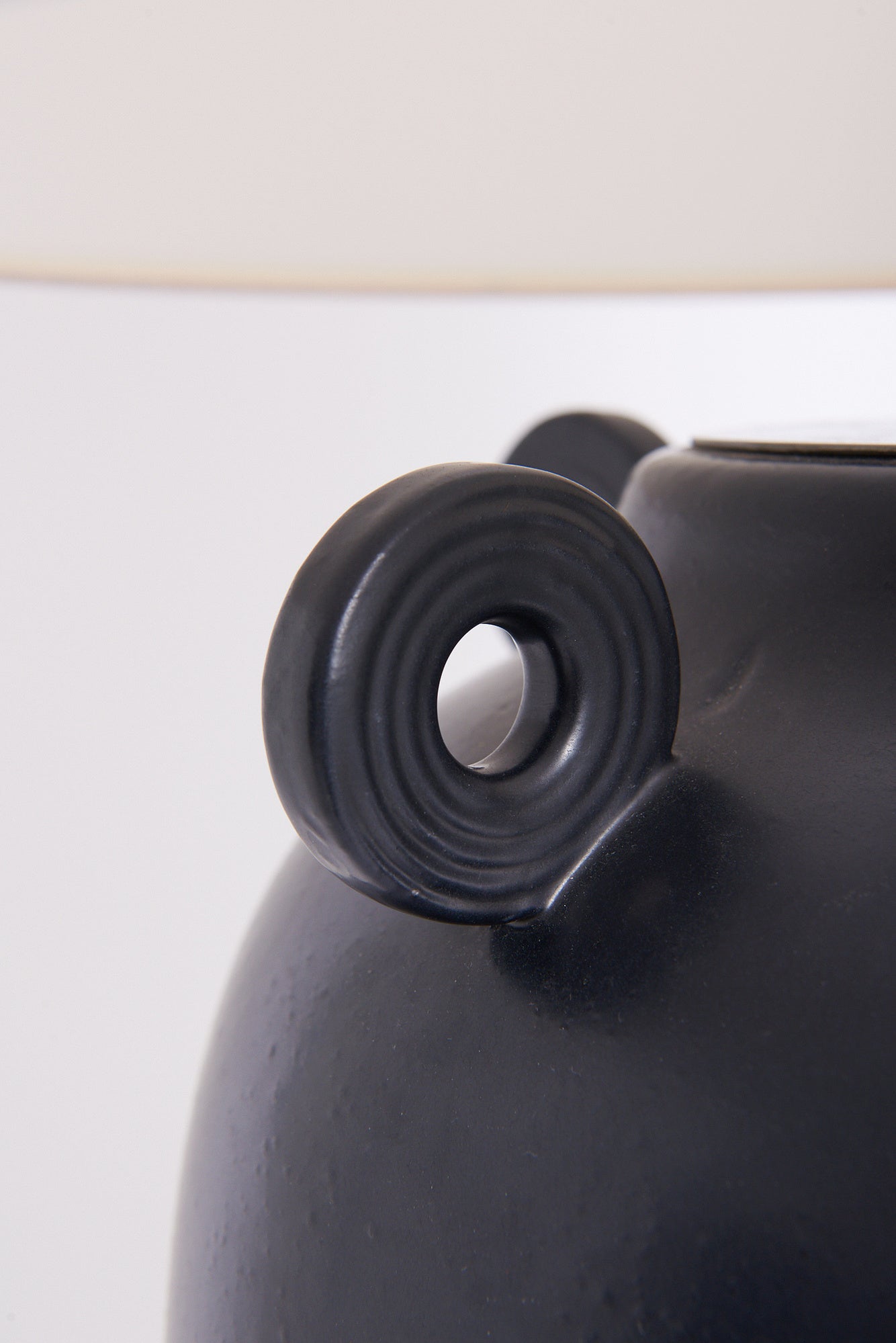 Large Black Ceramic Table Lamp