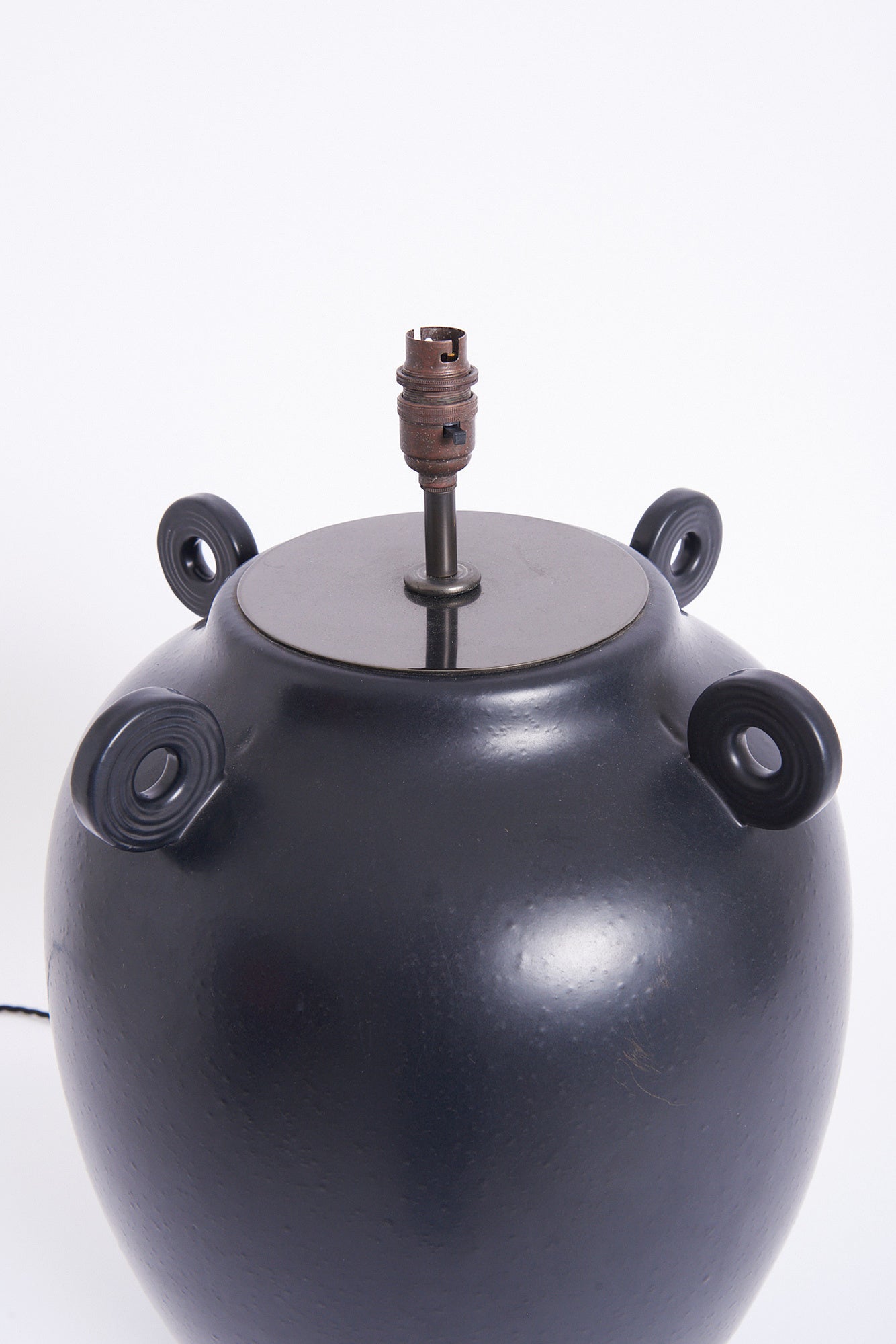 Large Black Ceramic Table Lamp