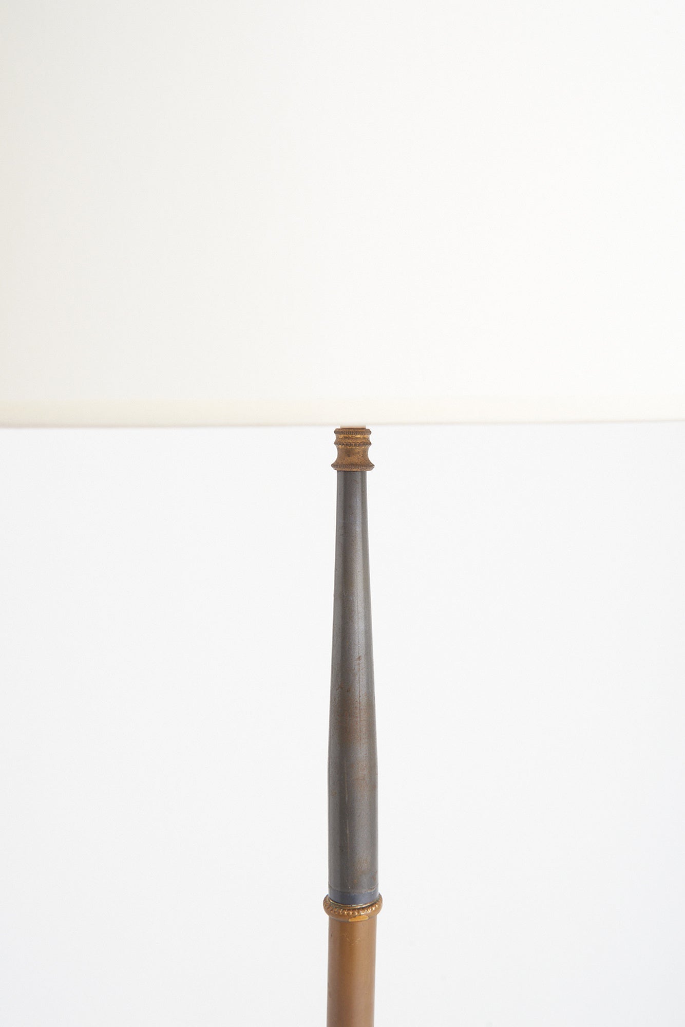 Mid-Century Brass and Gunmetal Floor Lamp