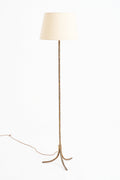 9127- Mid-Century Brass Reed Floor Lamp