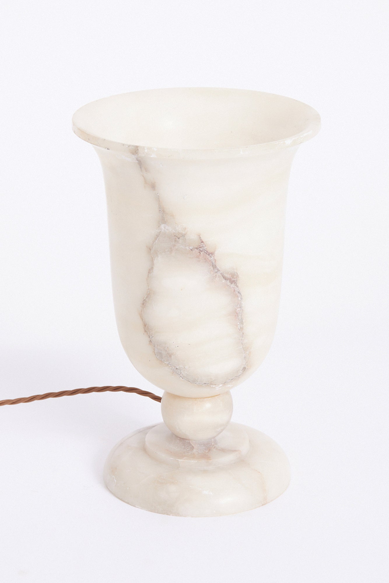Pair of Art Deco Alabaster Urn Table Lamps
