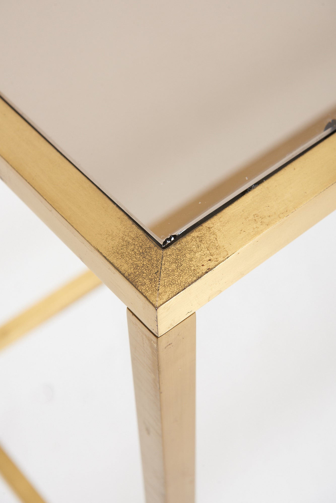 Mid-Century Brass Console Table
