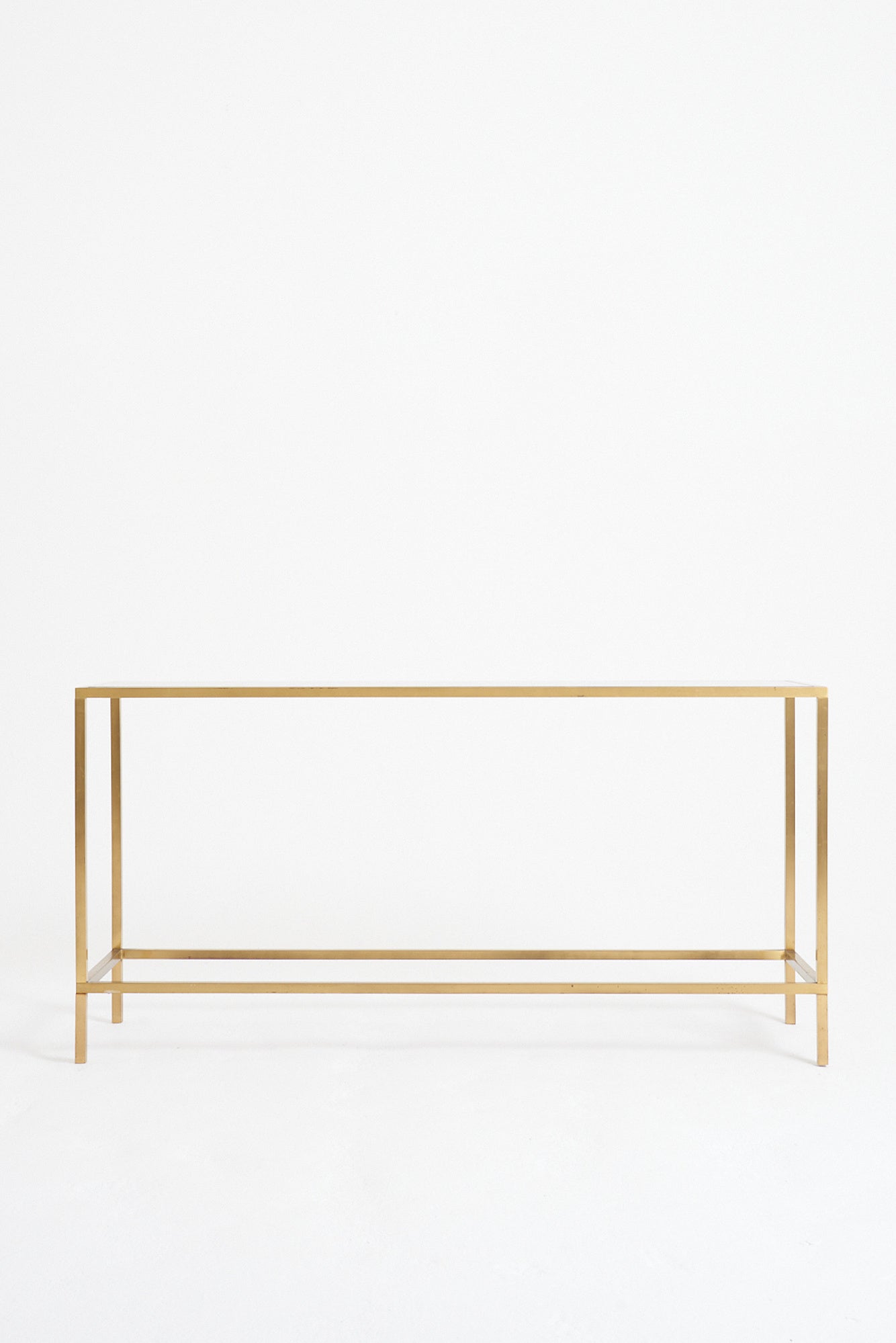 Mid-Century Brass Console Table