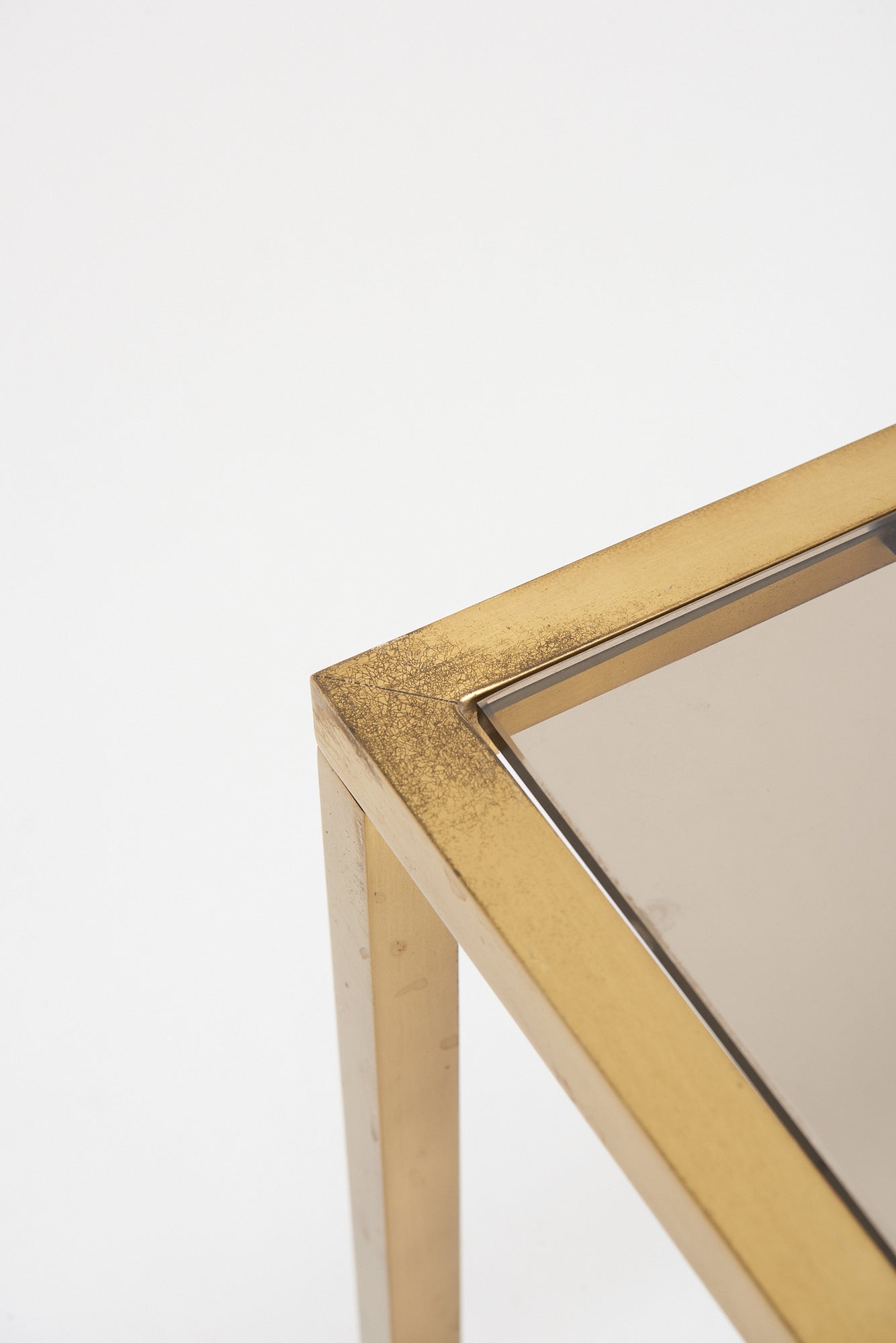 Mid-Century Brass Console Table