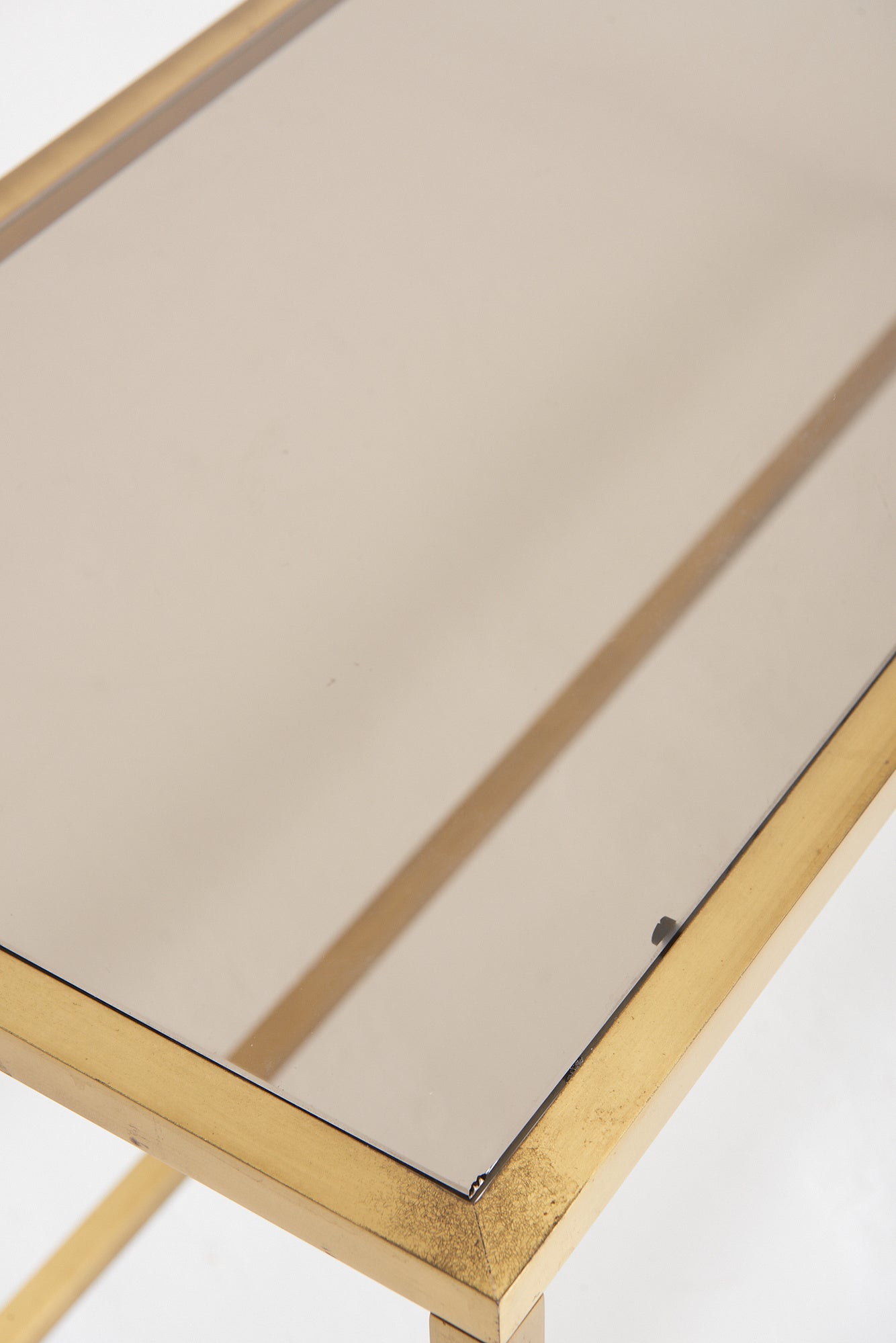 Mid-Century Brass Console Table