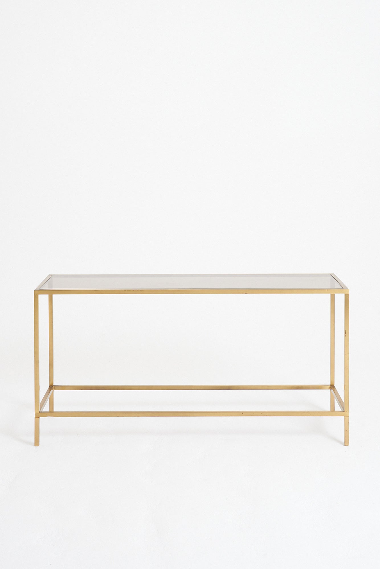 9148- Mid-Century Brass Console Table