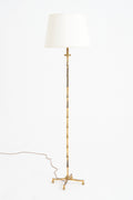 9150- Mid-Century Bronze Bamboo Floor Lamp