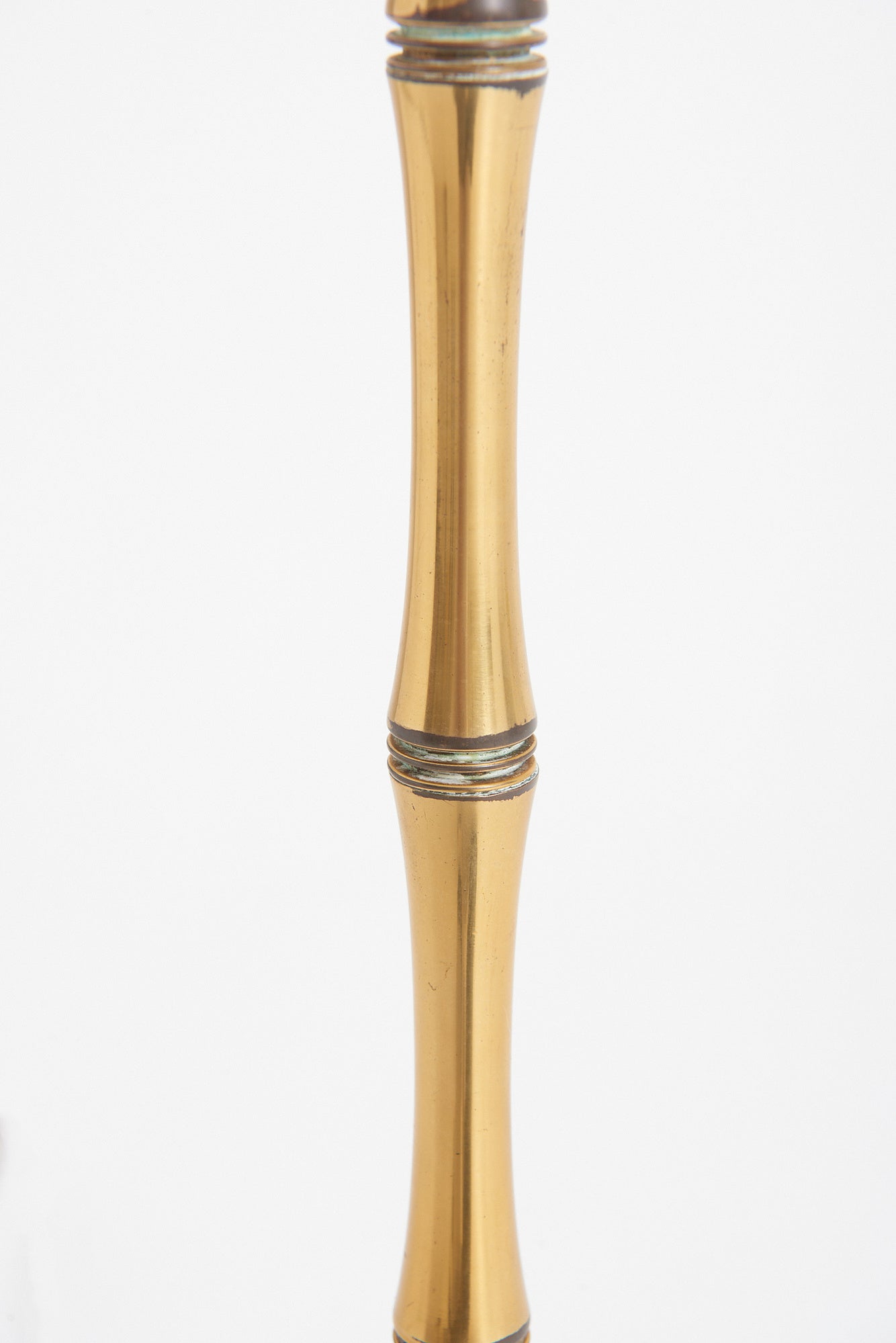 Mid-Century Bronze Bamboo Floor Lamp