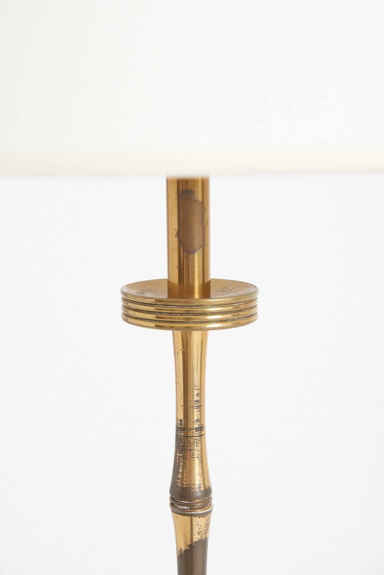 Mid-Century Bronze Bamboo Floor Lamp