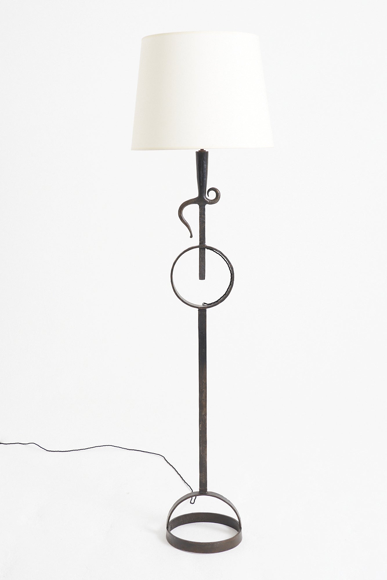 9158- Forged Iron Floor Lamp