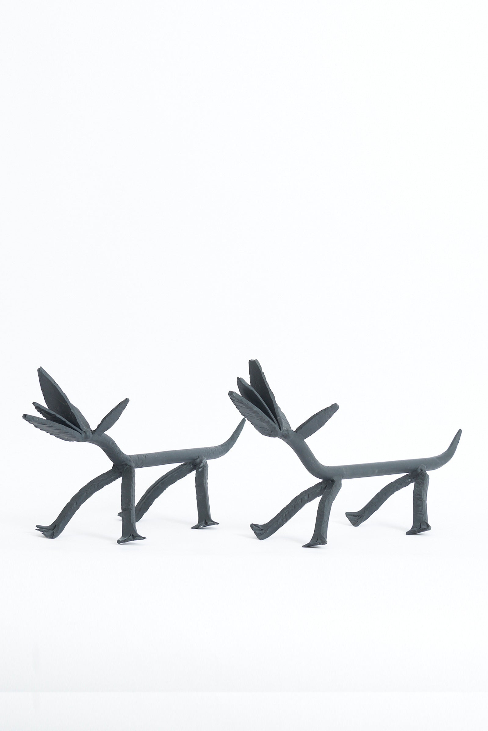 9163- Forged Iron Fire Dogs