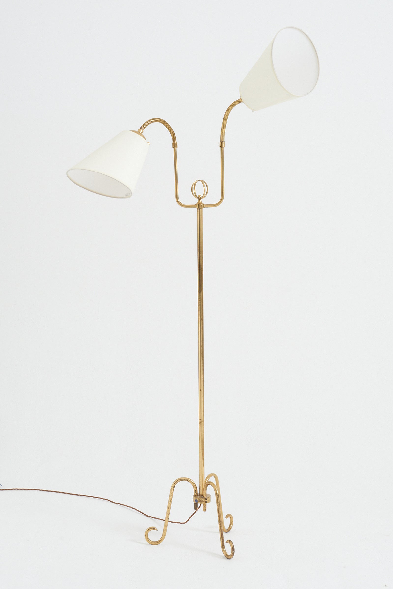 Mid-Century Brass Floor Lamp