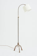 9177- Mid-Century Brass Reading Floor lamp