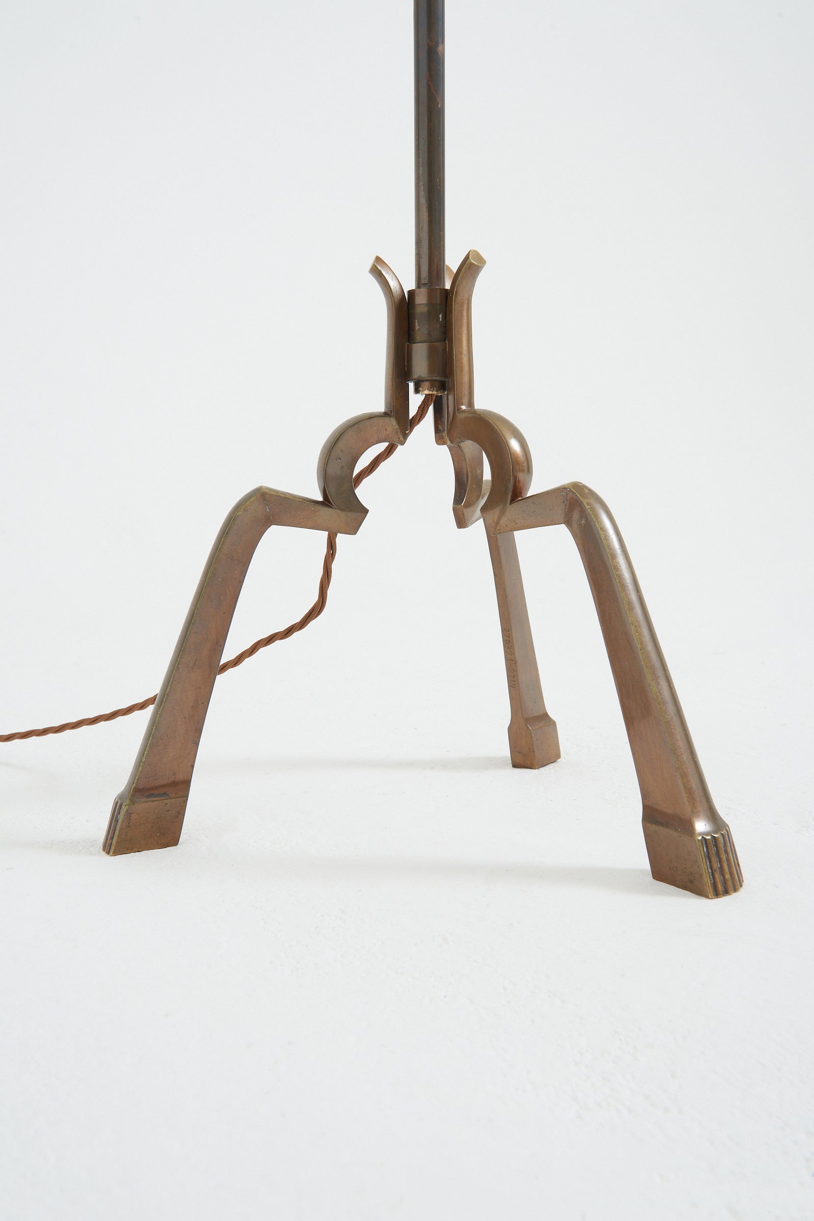 Mid-Century Brass Reading Floor lamp