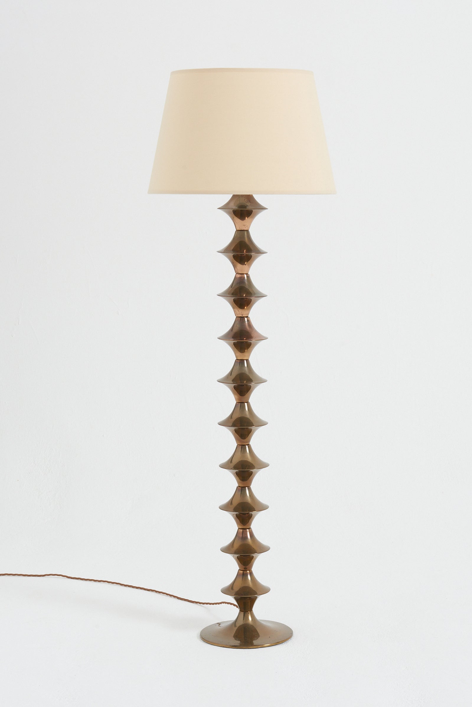 9179- Mid-Century Brass Floor Lamp