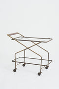 9203- Mid-Century Brass Drinks Trolley