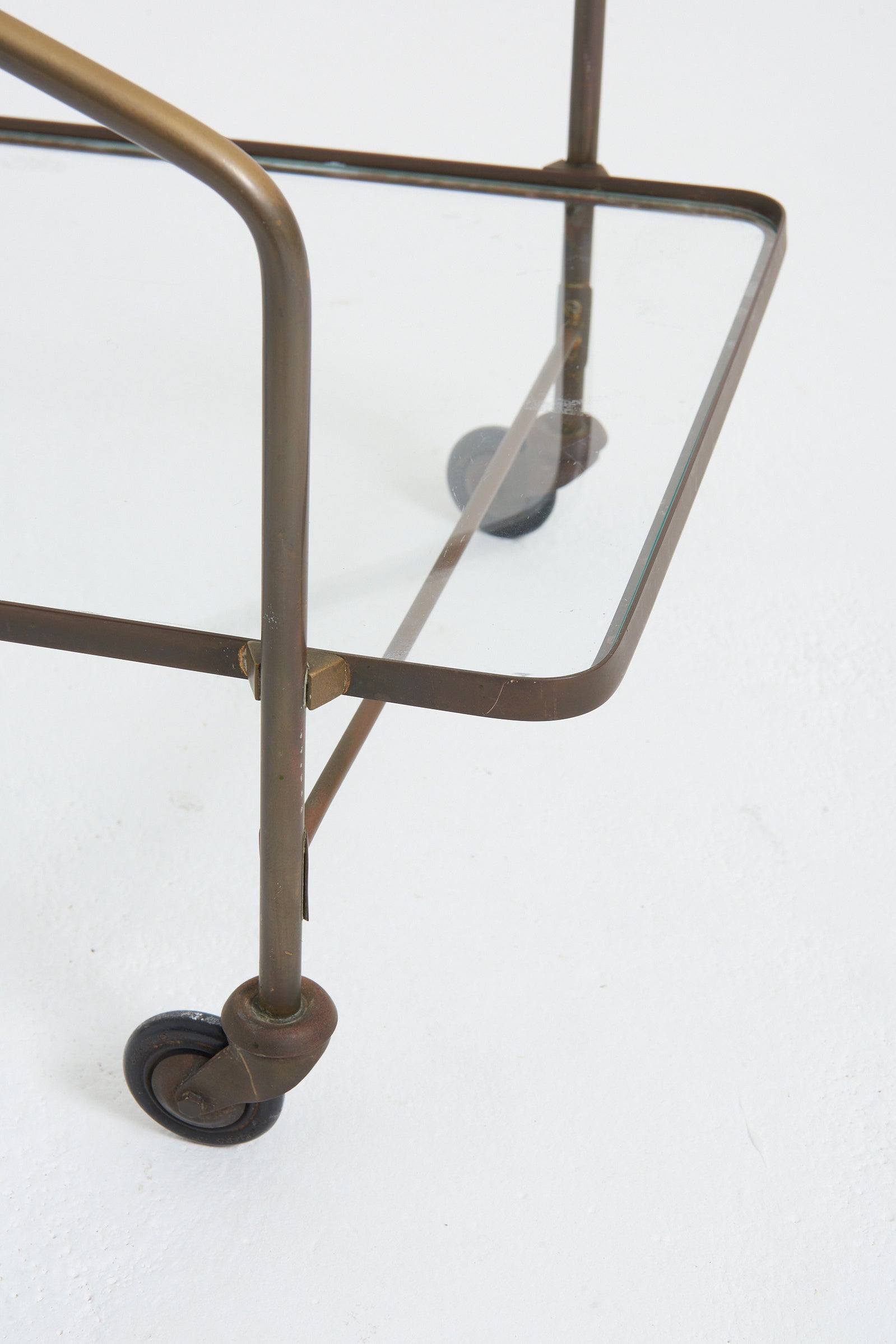 Mid-Century Brass Drinks Trolley
