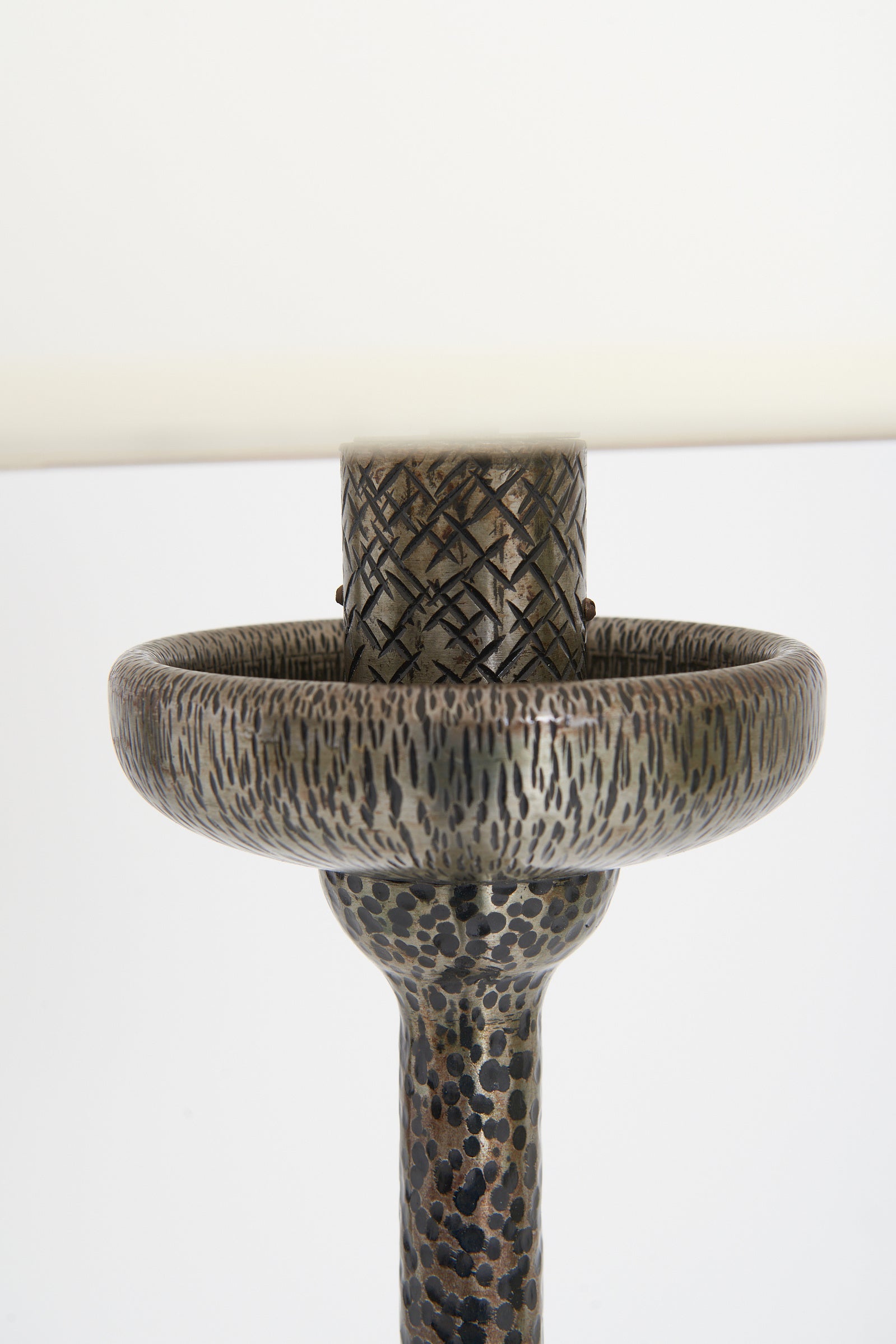 Mid-Century Spanish Forged Iron Floor Lamp