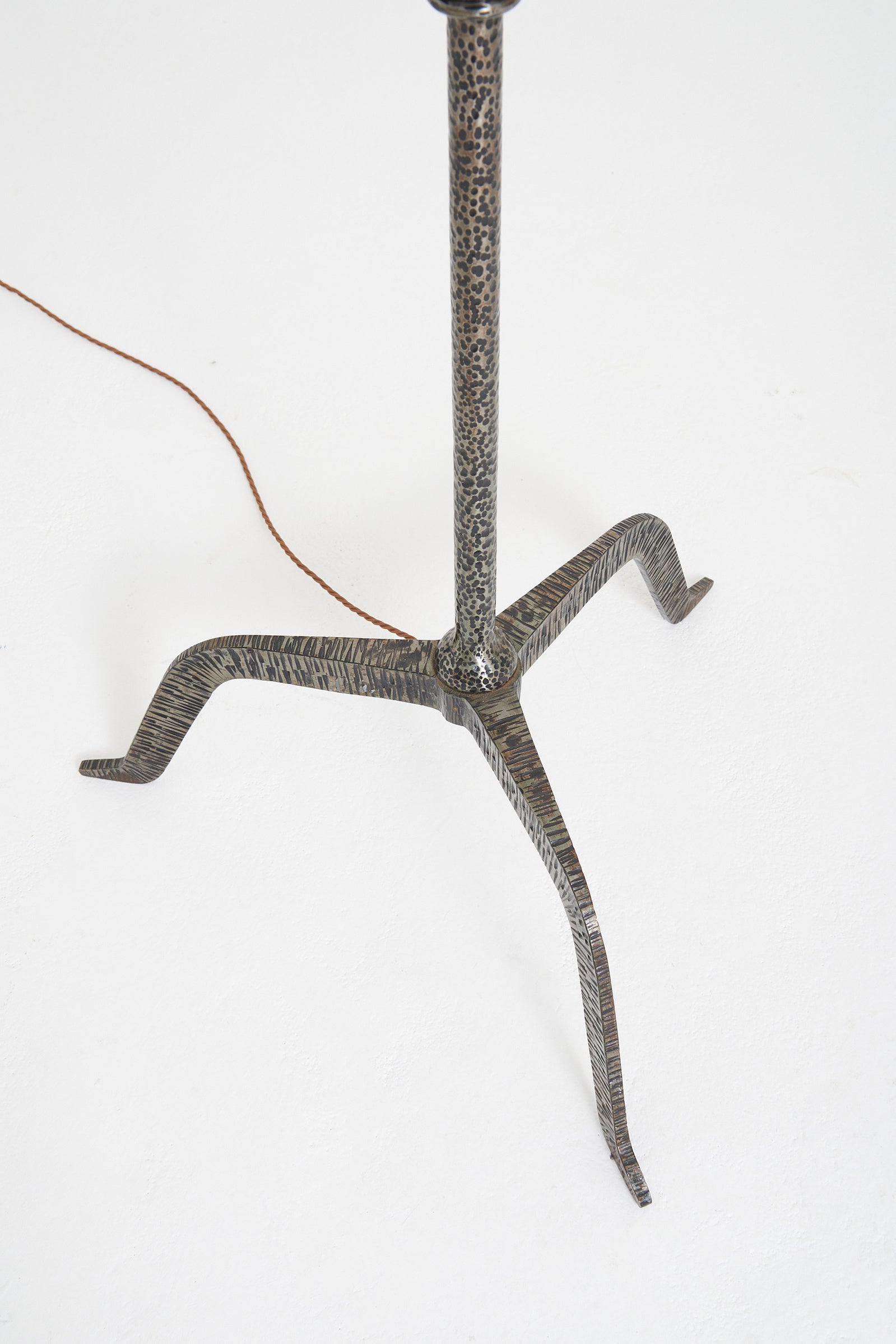 Mid-Century Spanish Forged Iron Floor Lamp