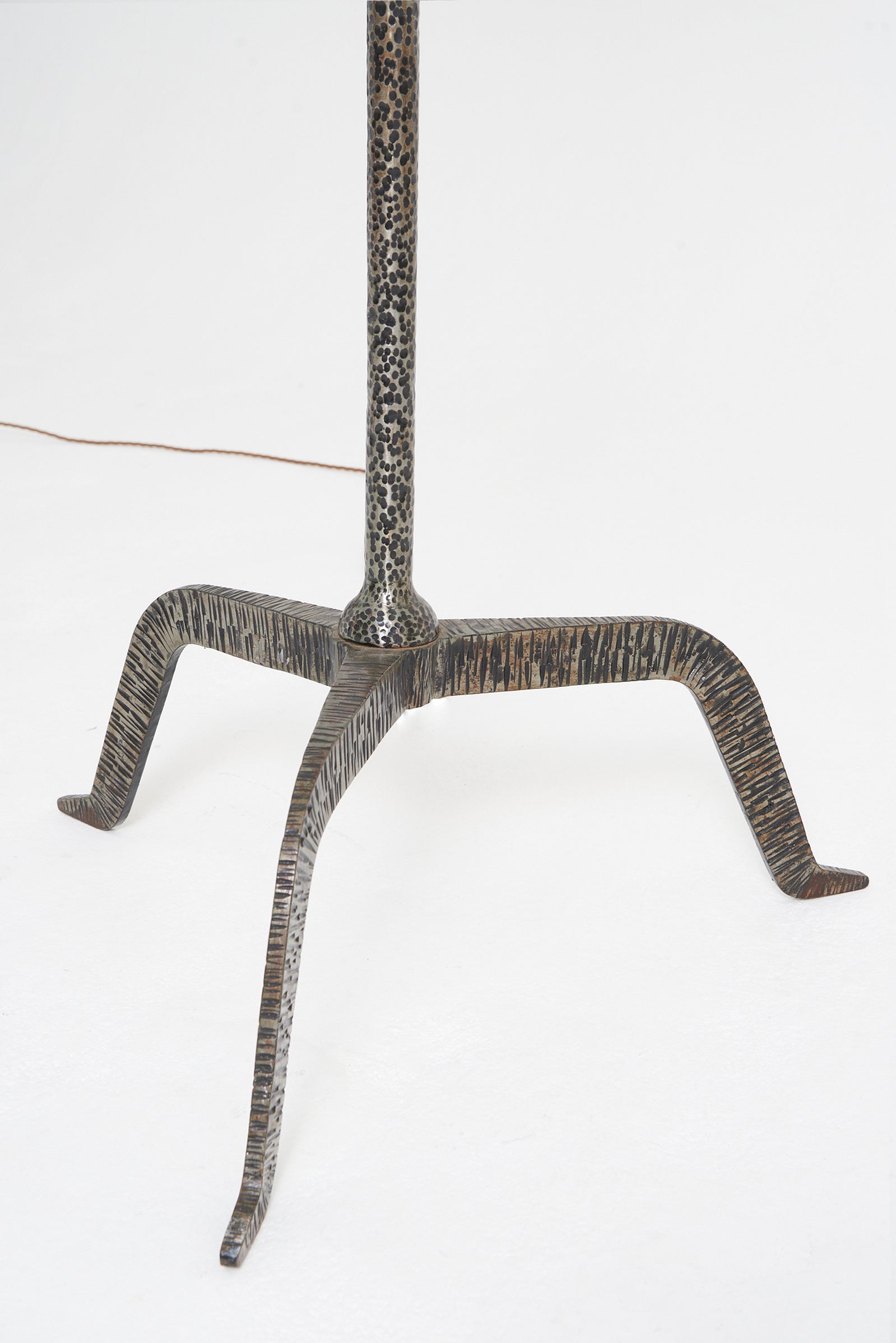 Mid-Century Spanish Forged Iron Floor Lamp