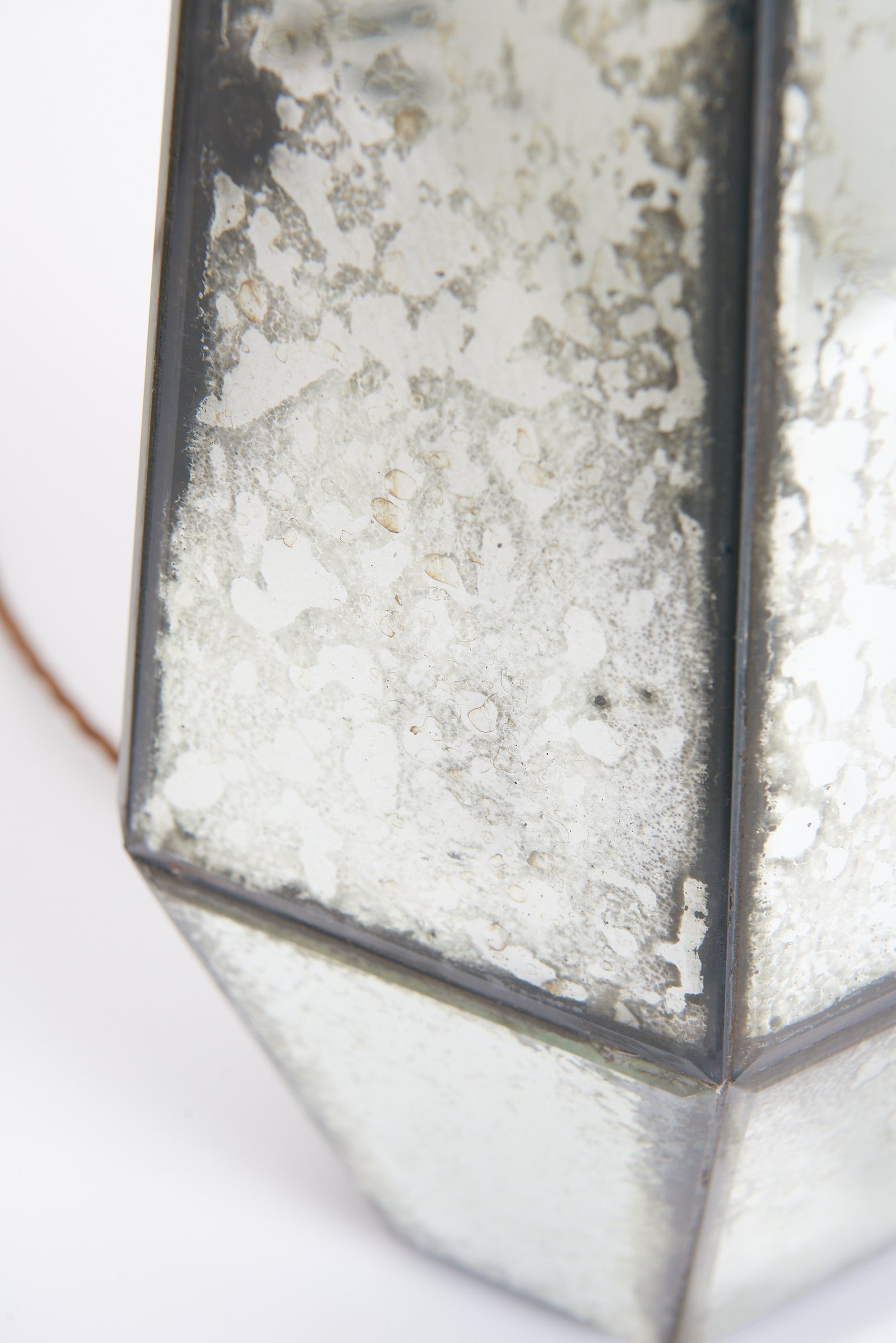 Mirrored and Faceted Table Lamp