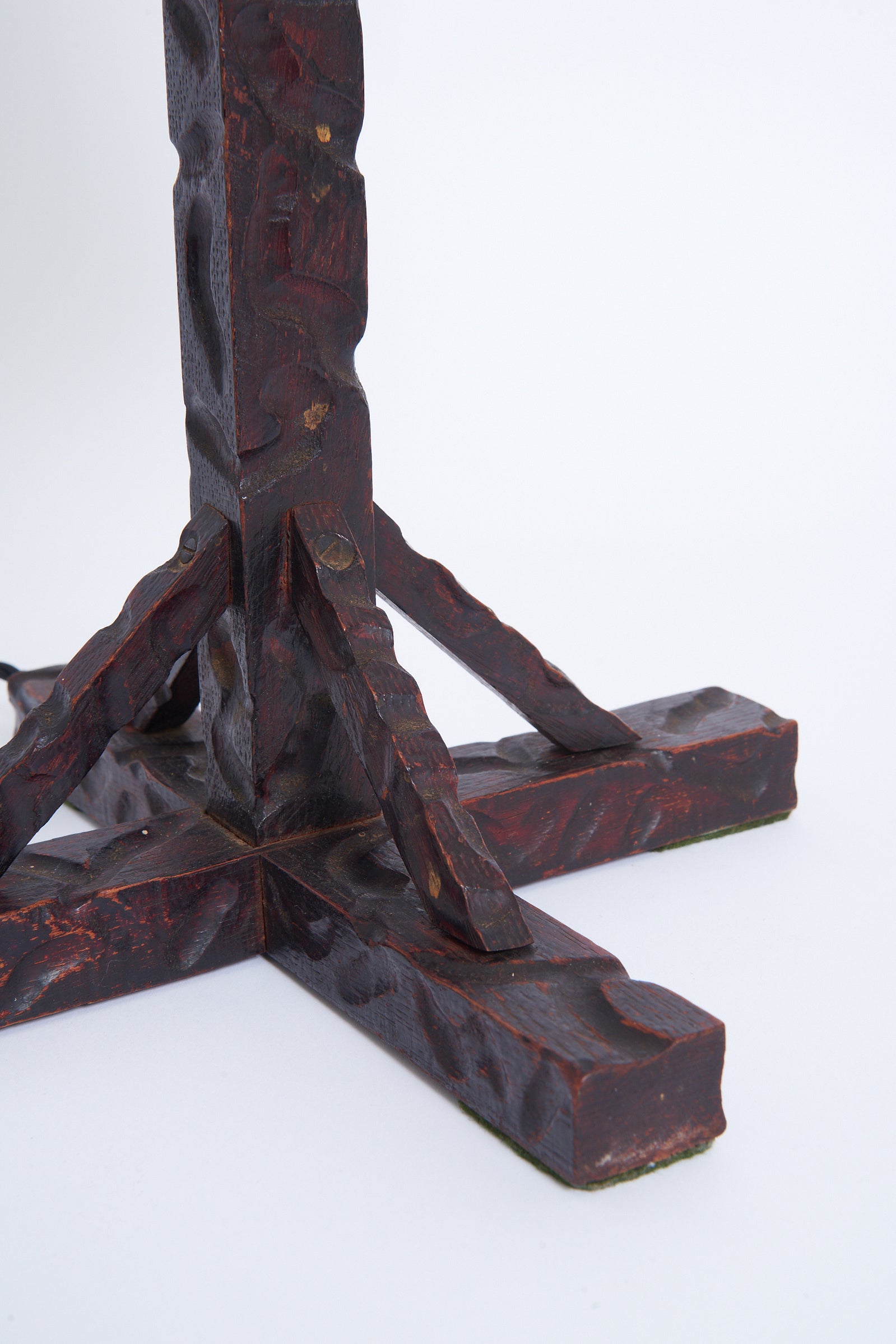 Art Deco Wooden Table Lamp